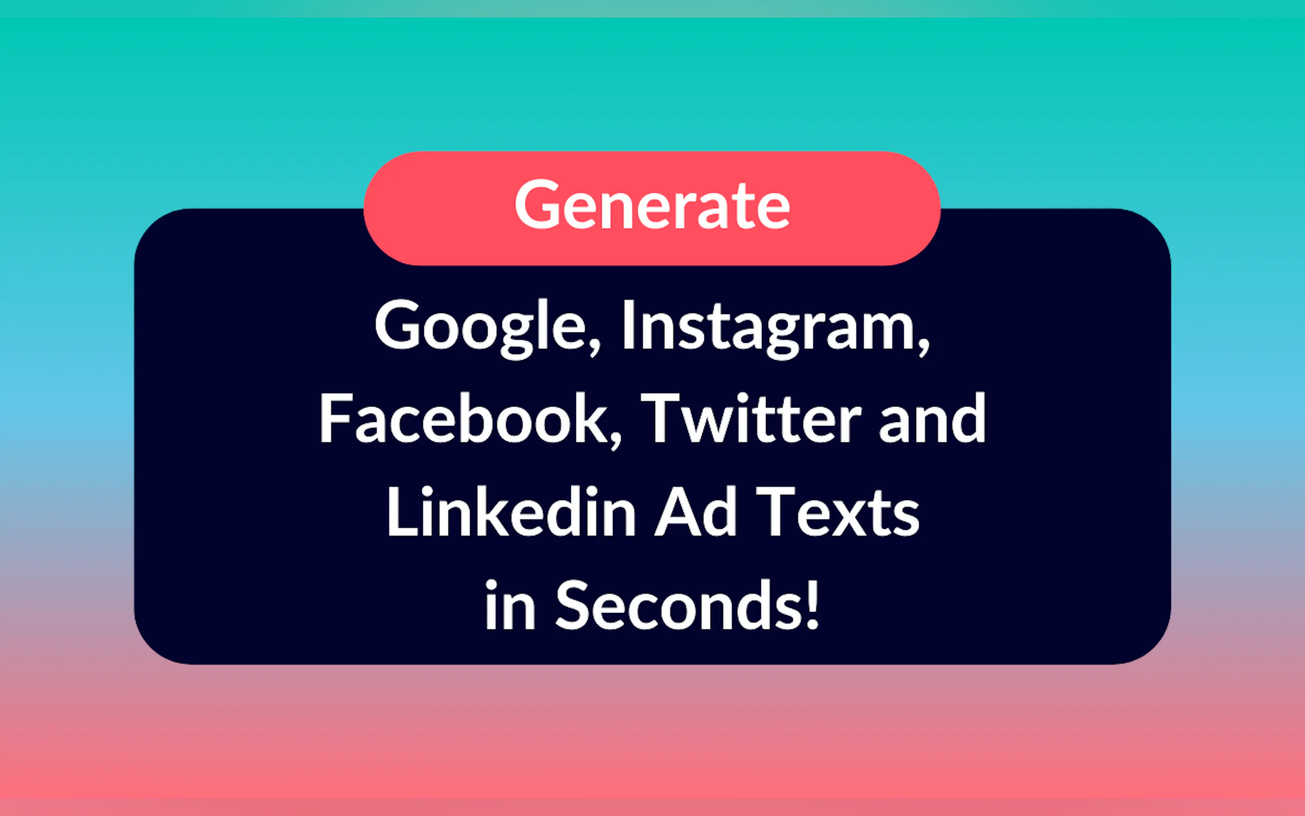 100% Free AI Ad Text Generator