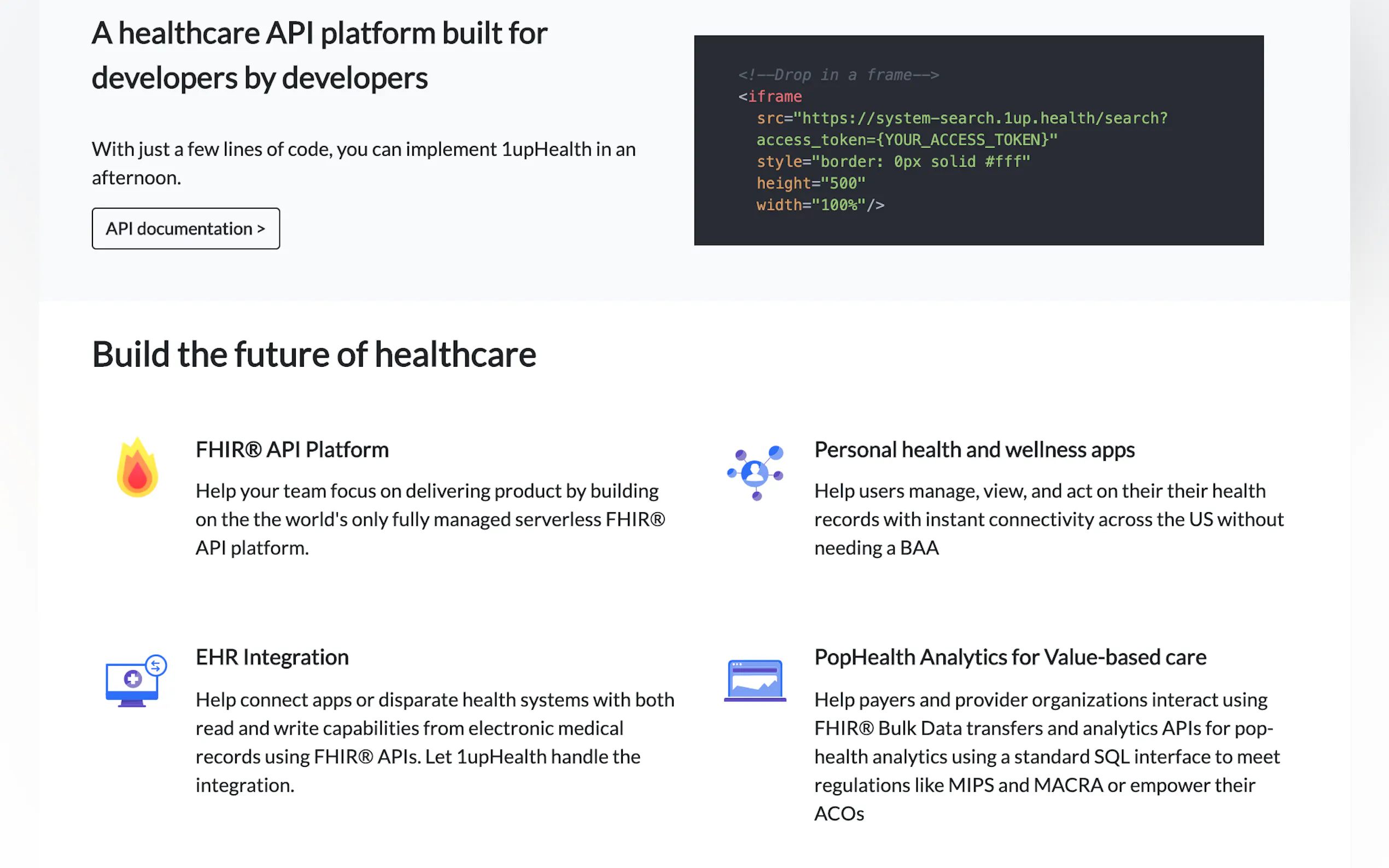Screenshot 2 of 1upHealth API