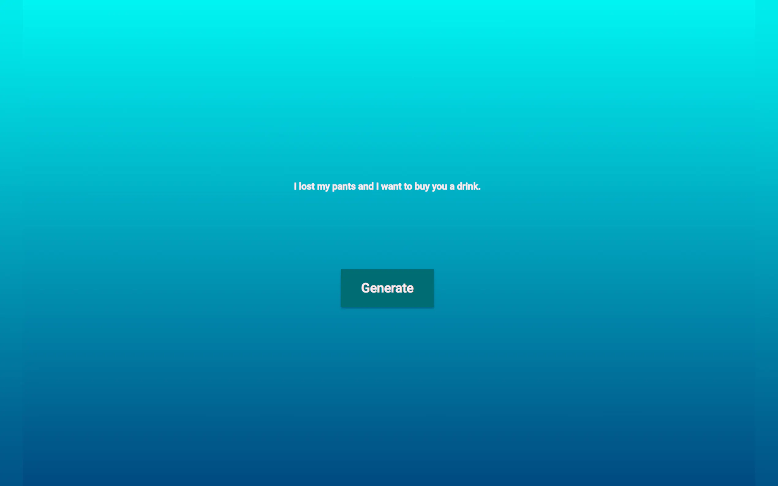 A Pickup Line Generator