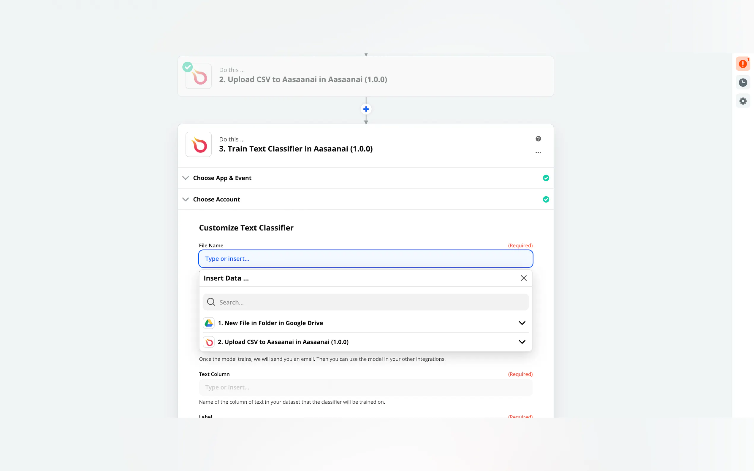 Screenshot 4 of Aasaanai for Zapier