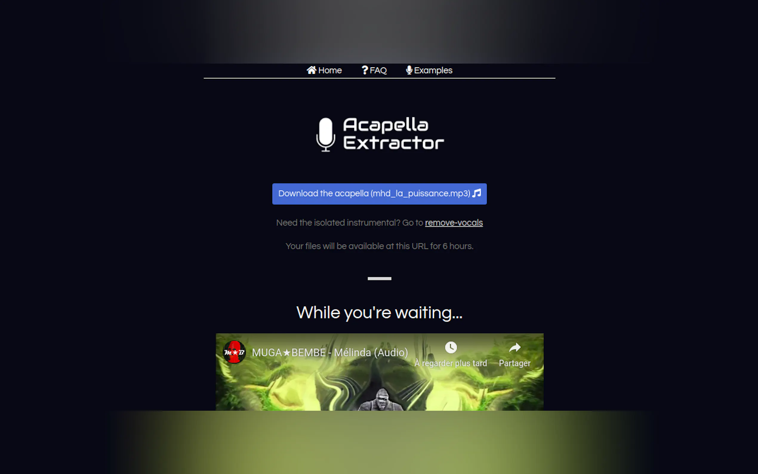 Screenshot 3 of Acapella Extractor