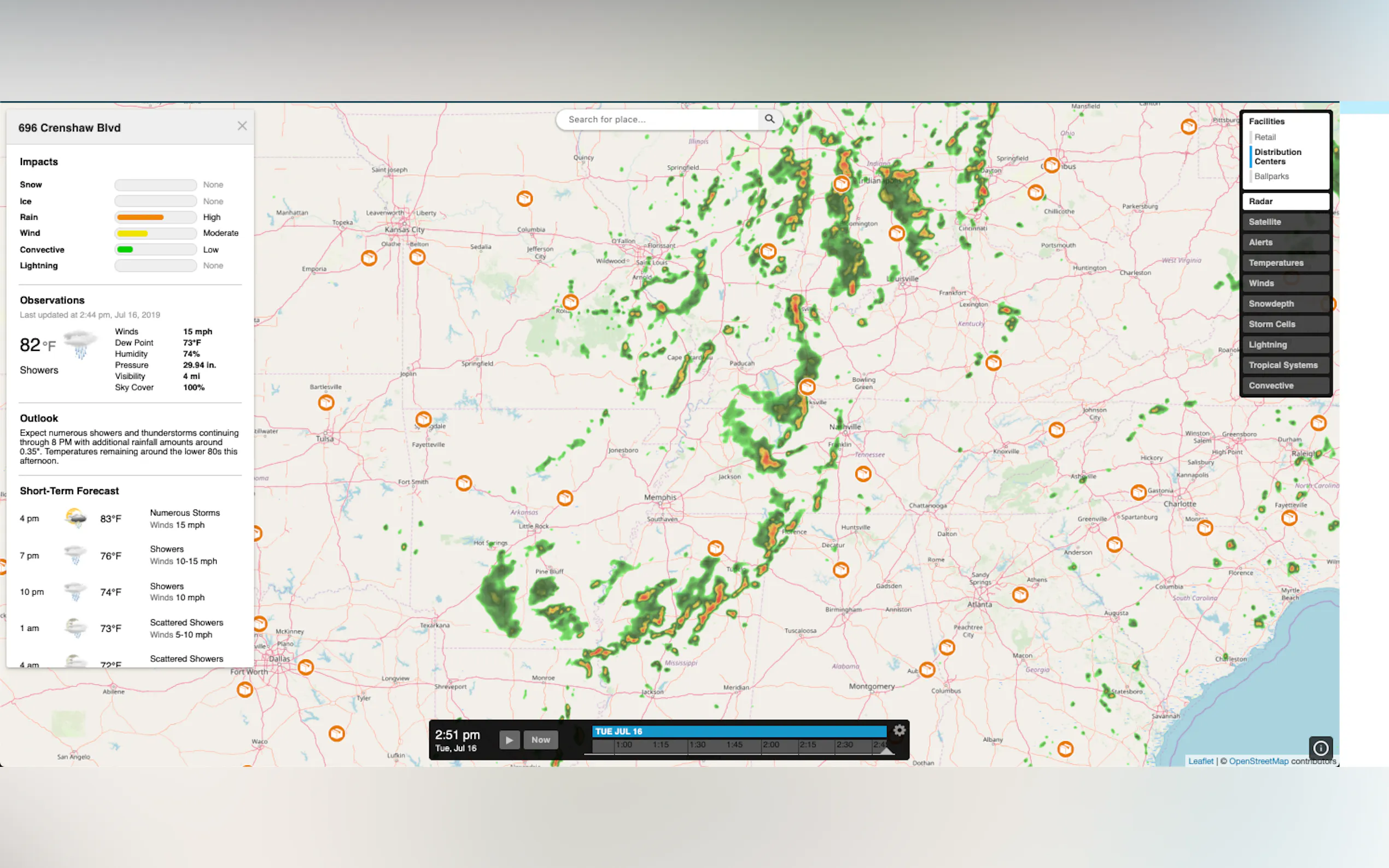 Screenshot 2 of AerisWeather JavaScript SDK