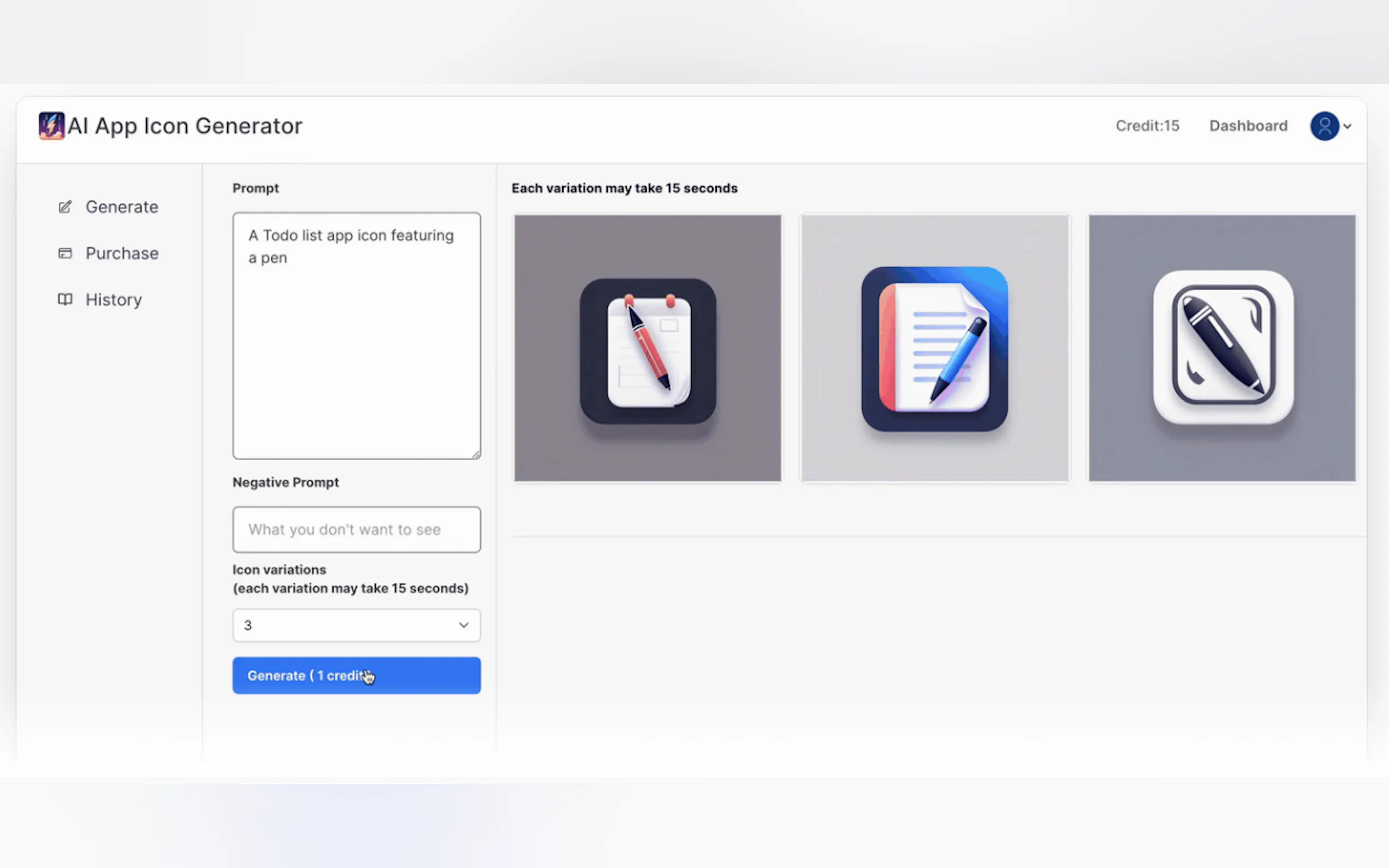Screenshot 2 of AI App Icon Generator