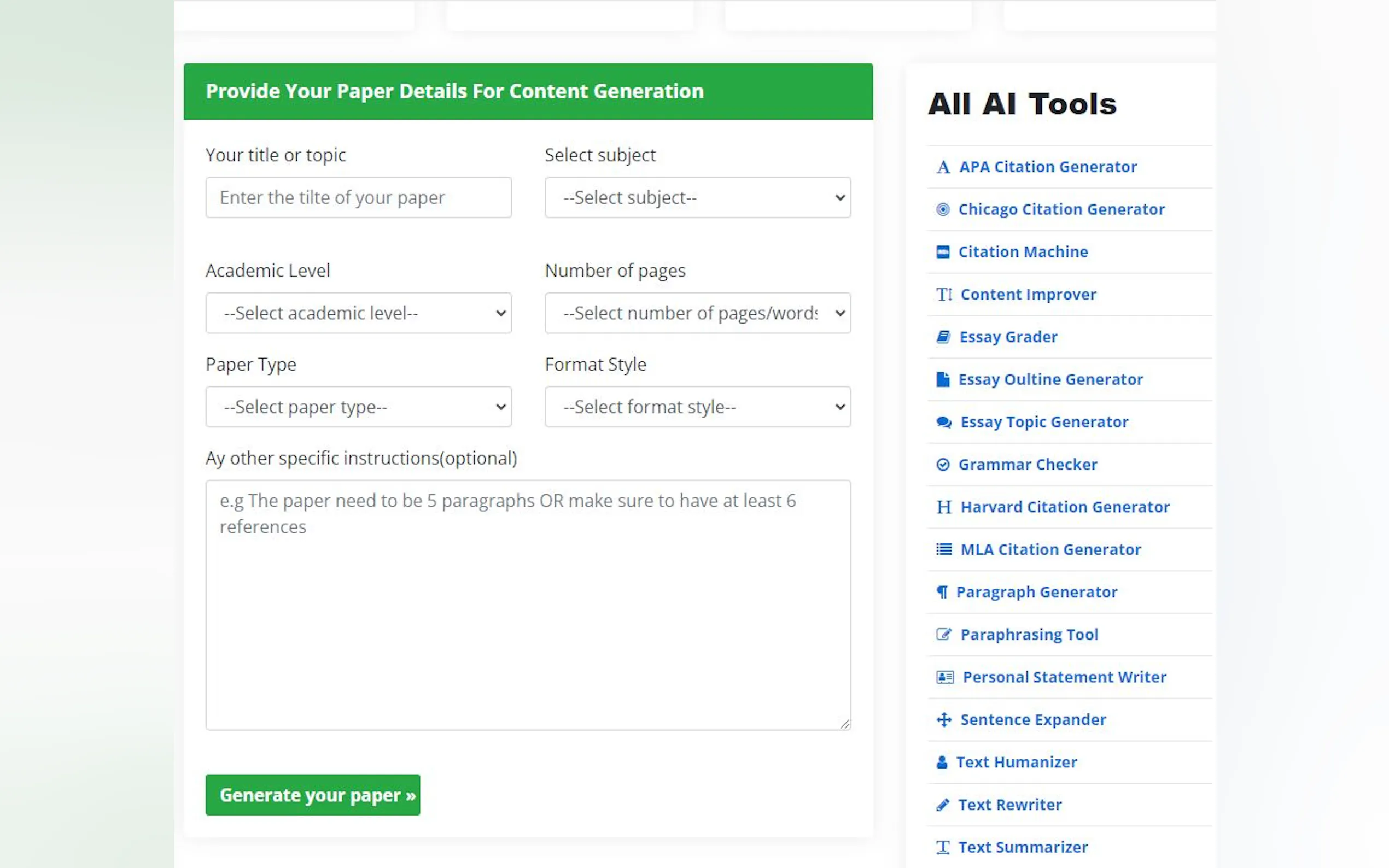 Screenshot 2 of AI Essay Writer
