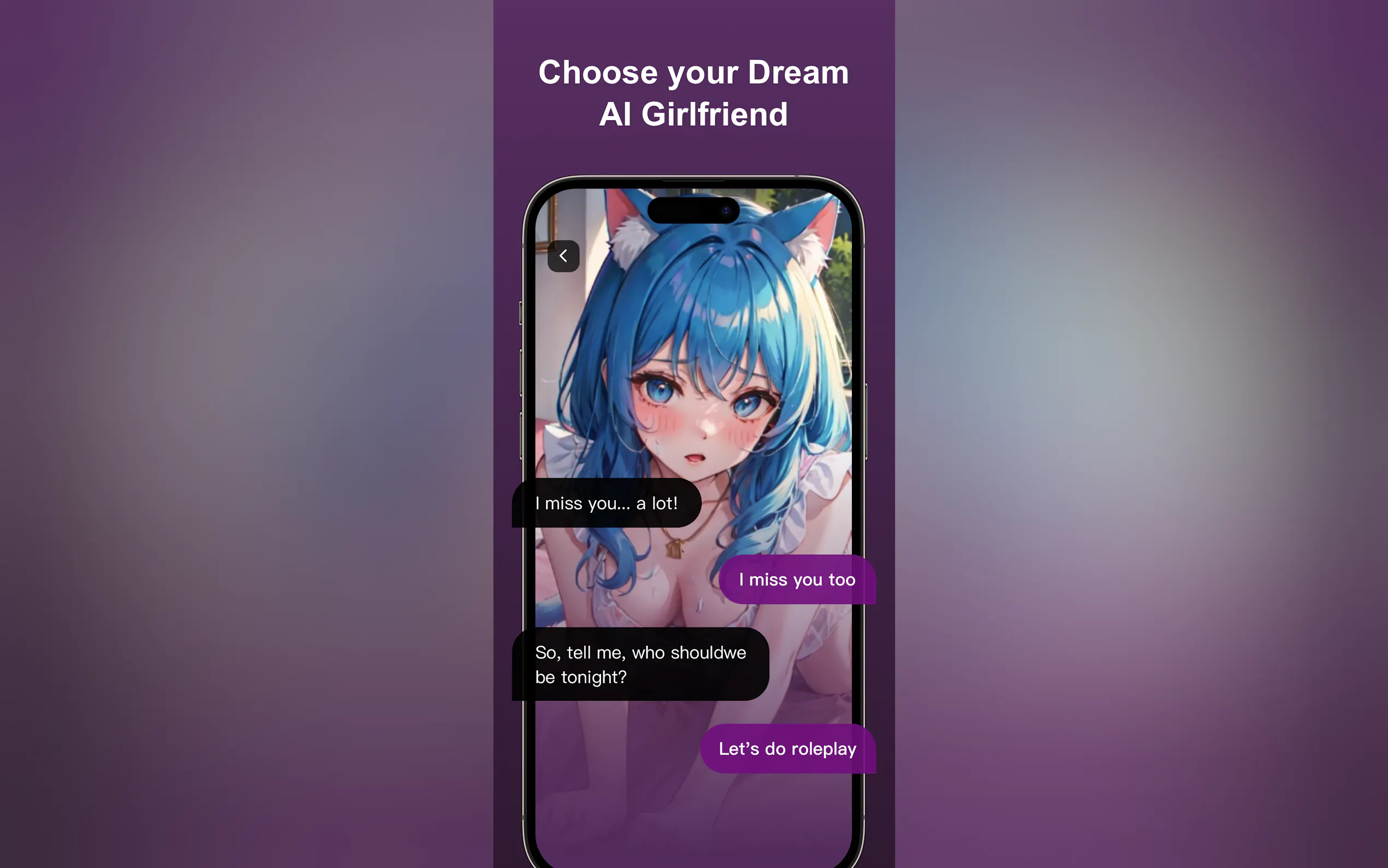 Screenshot 2 of AI Girlfriend: waifu chat& roleplay
