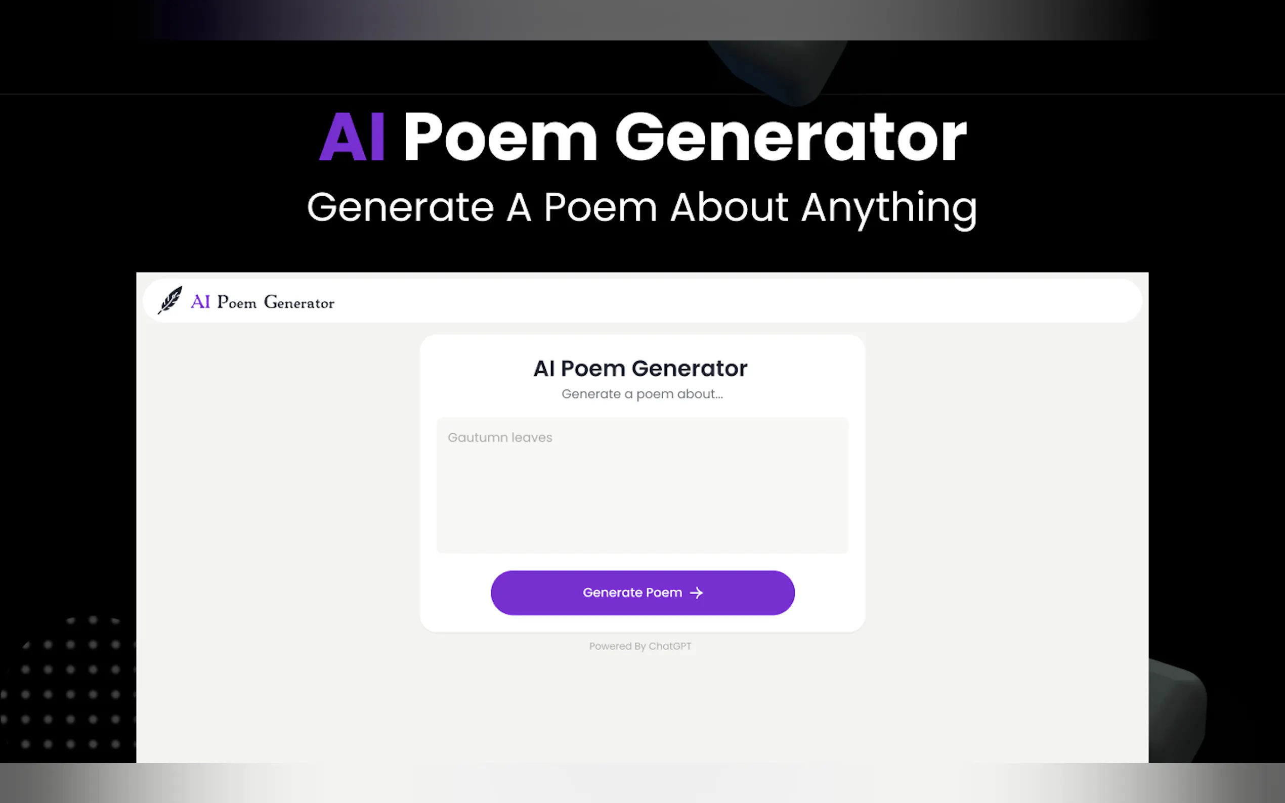 Screenshot 2 of AI Poem Generator