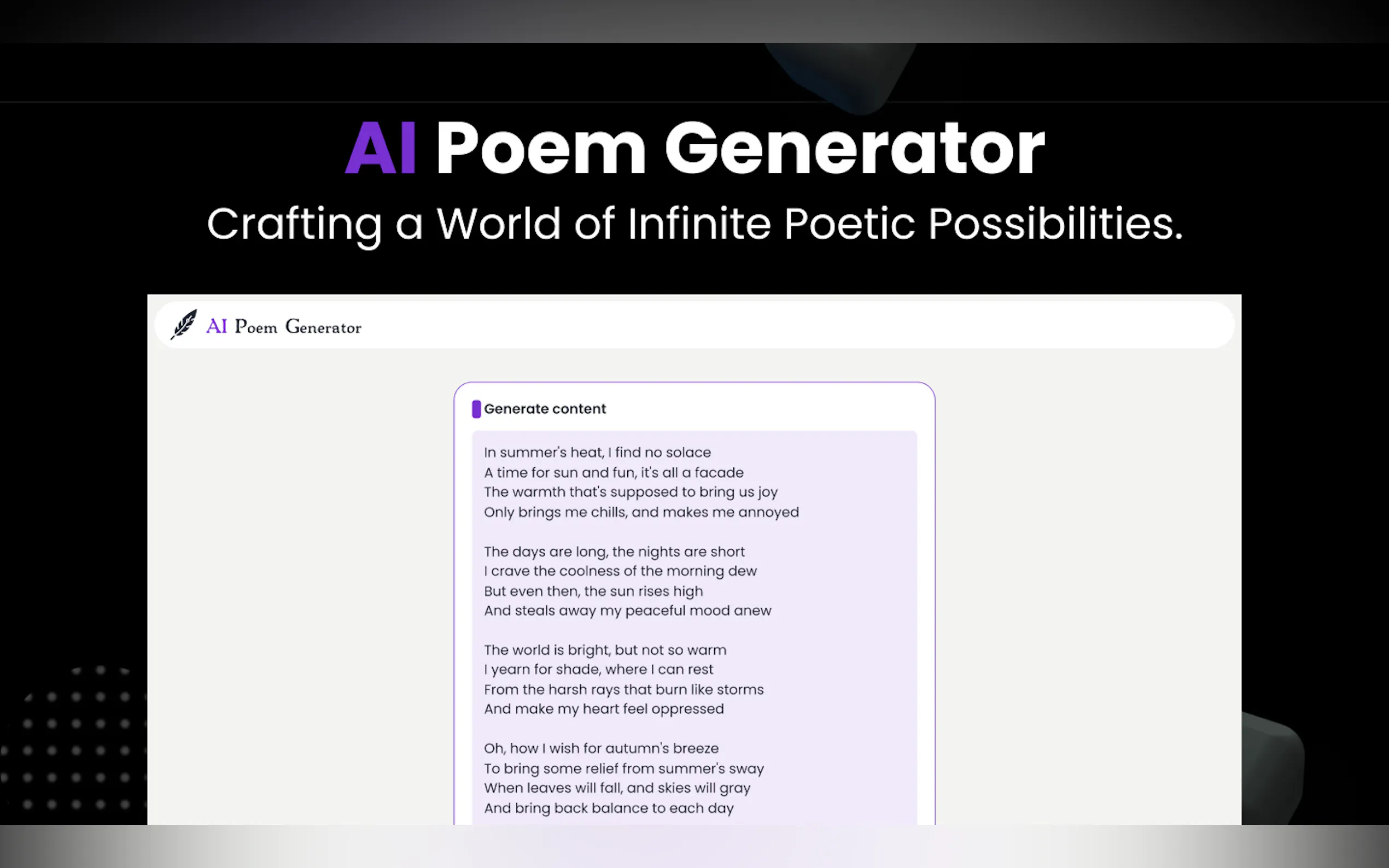 Screenshot 3 of AI Poem Generator