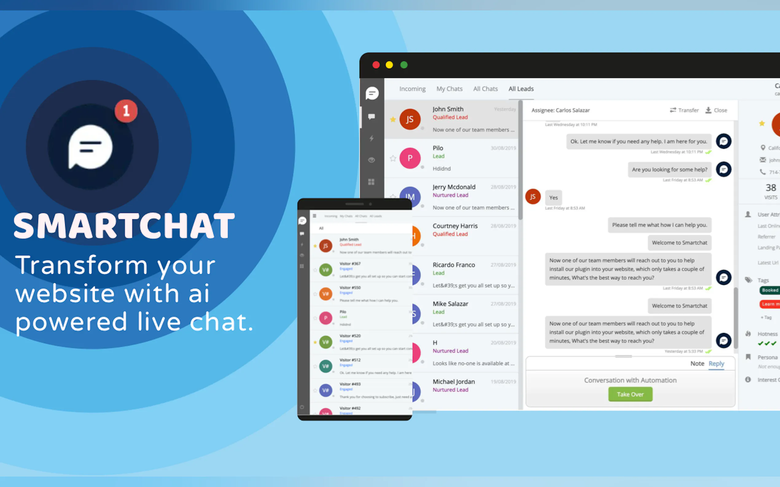 Screenshot 2 of Ai powered Live Chat by Smartchat