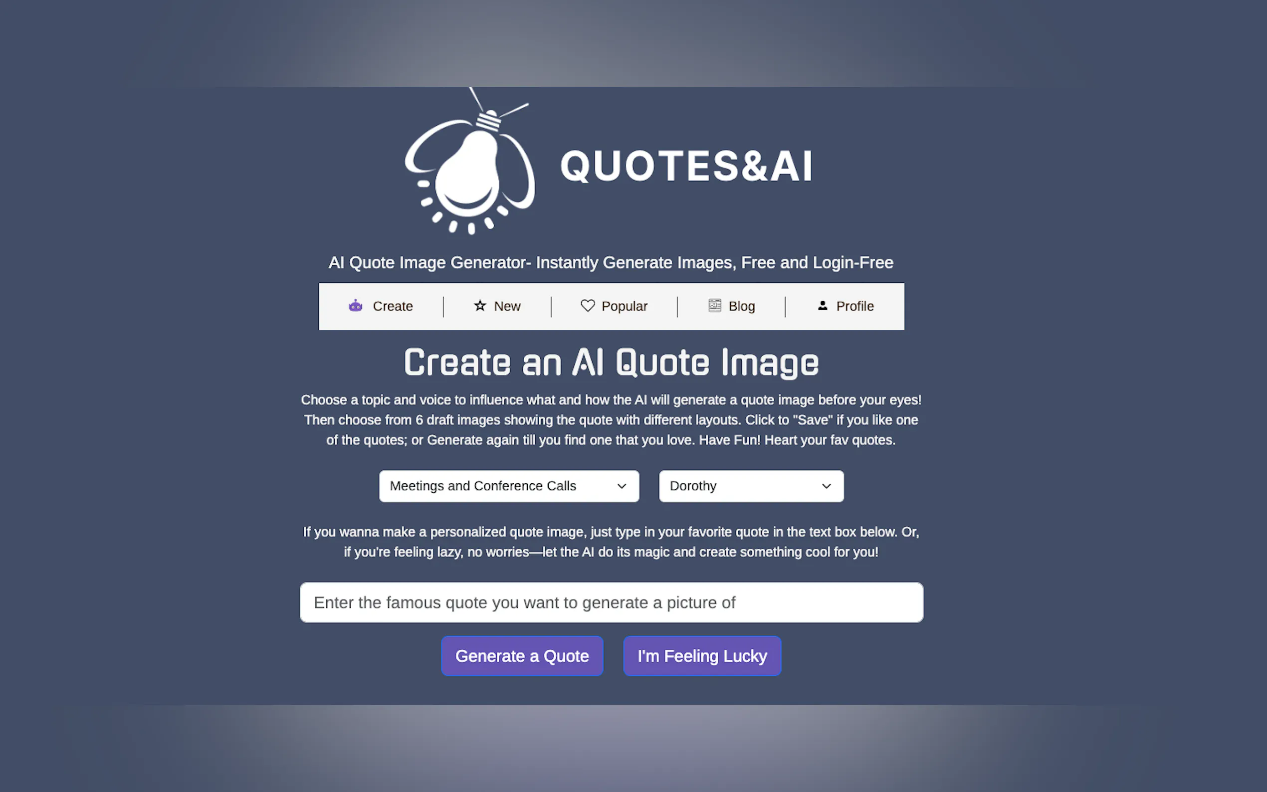 AI Quote Image Generator