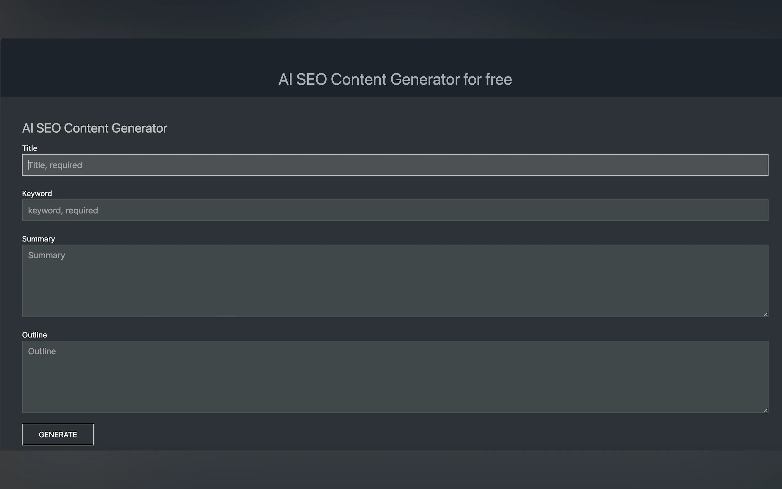AI SEO Content Generator for free
