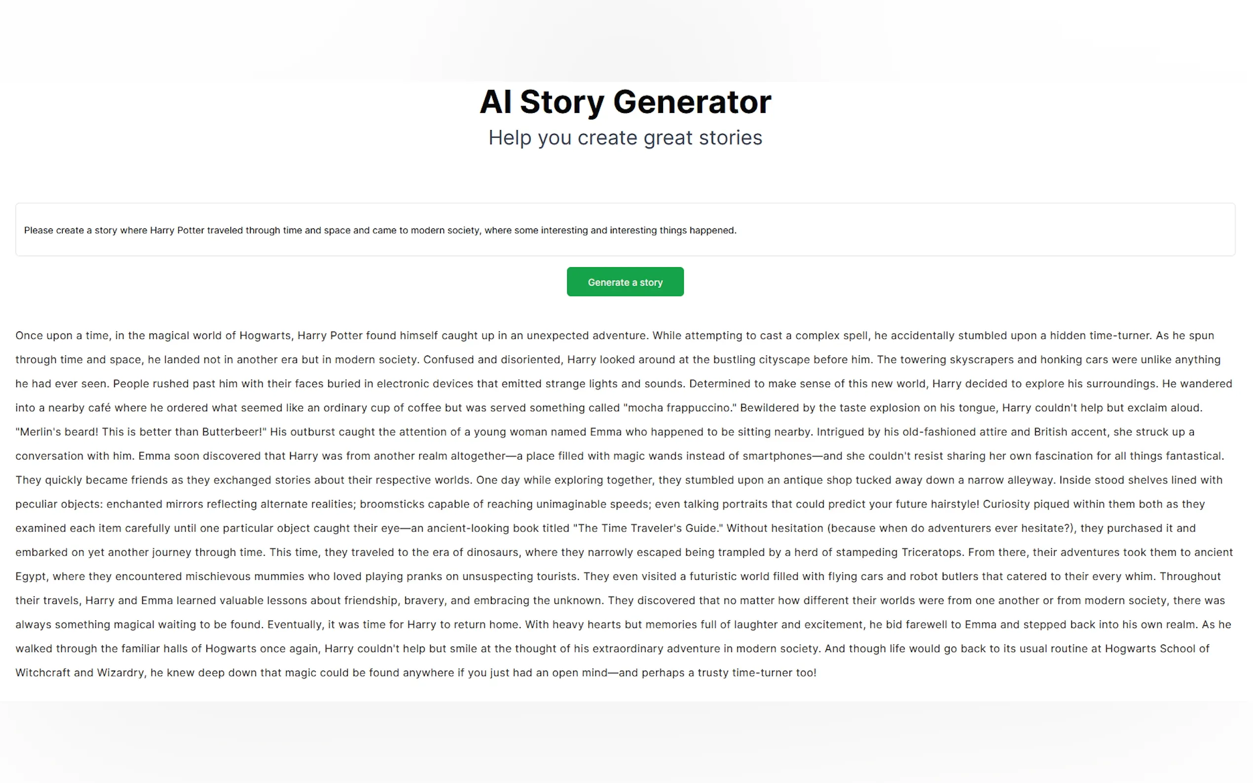 Screenshot 2 of AI Story Generator