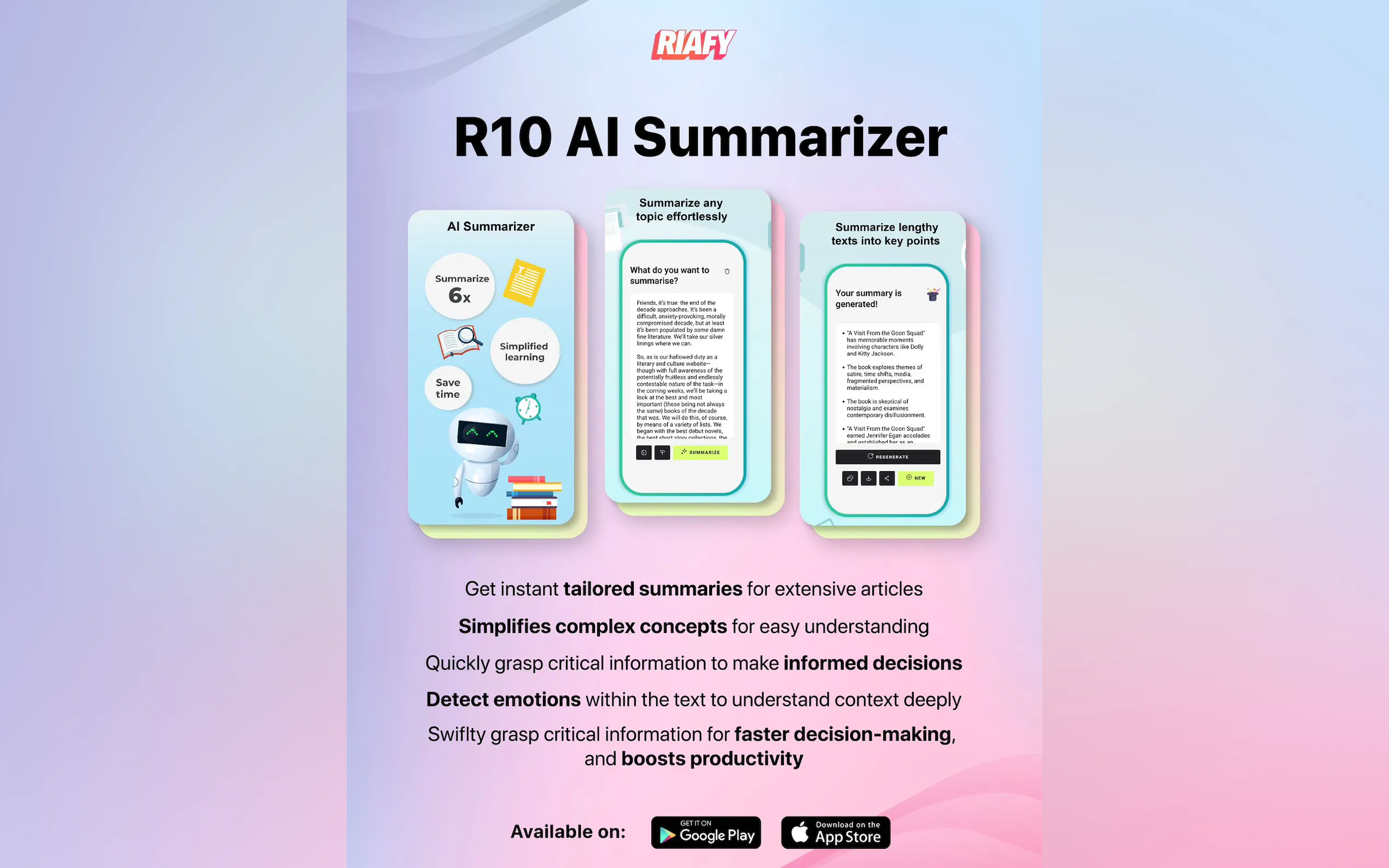 Screenshot 2 of AI Text, PDF Summarizer
