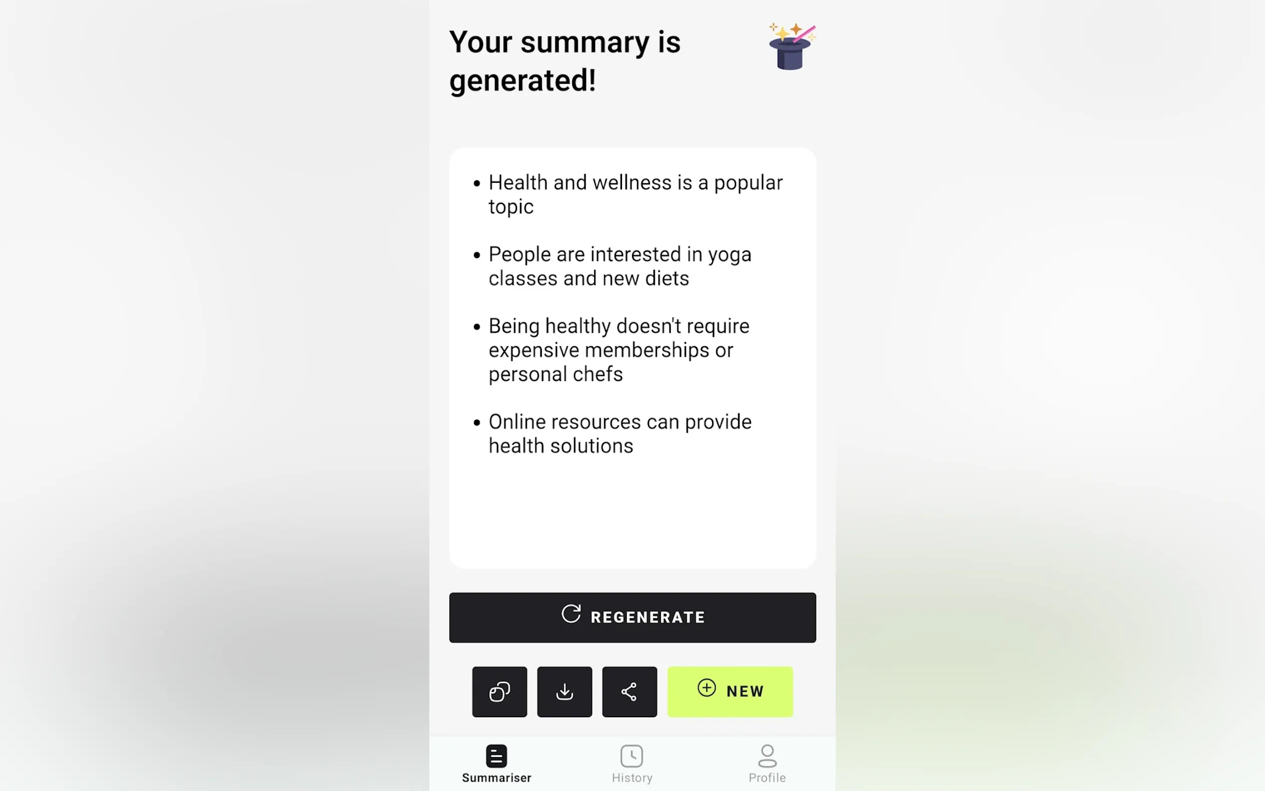 Screenshot 4 of AI Text, PDF Summarizer