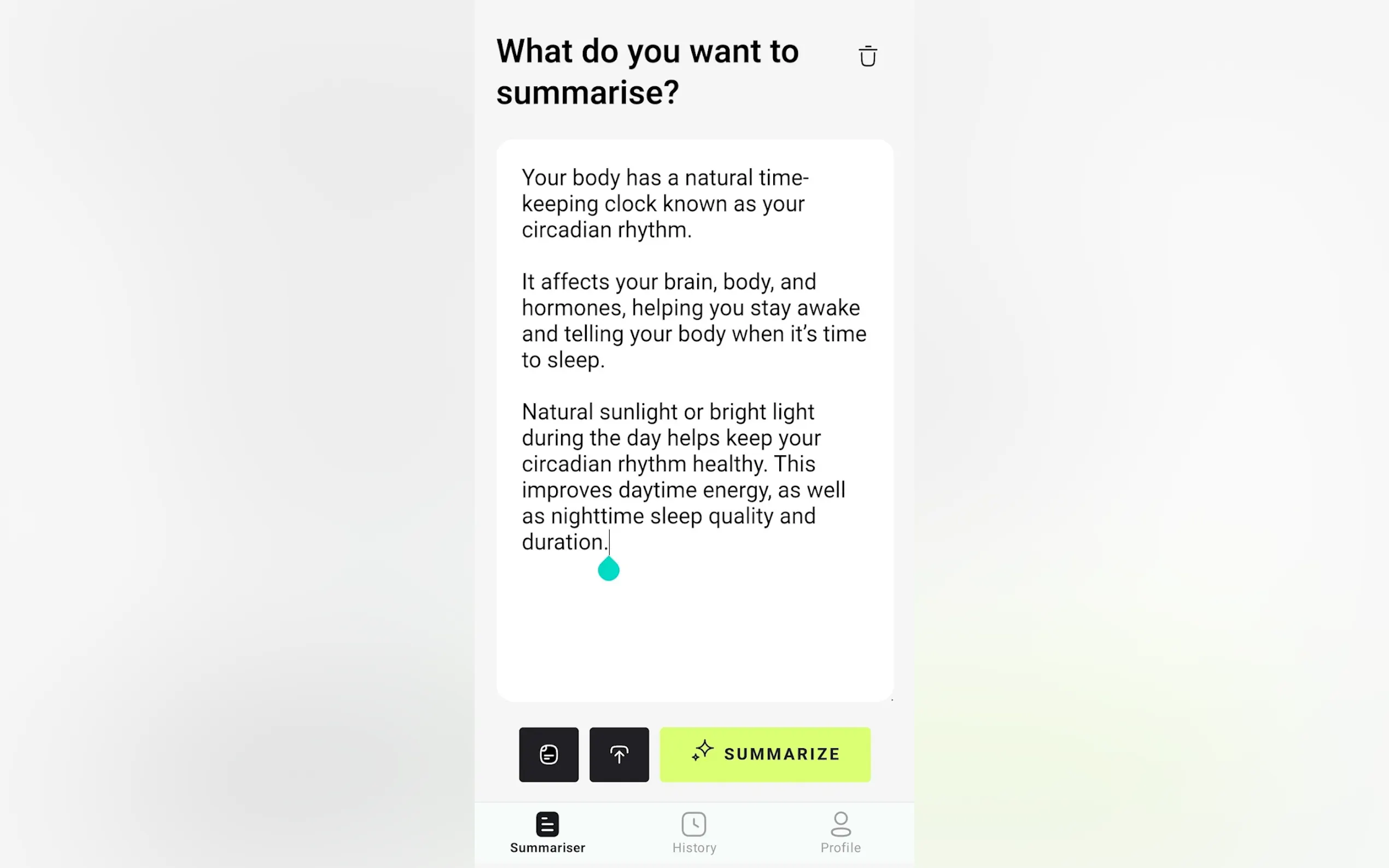 Screenshot 5 of AI Text, PDF Summarizer