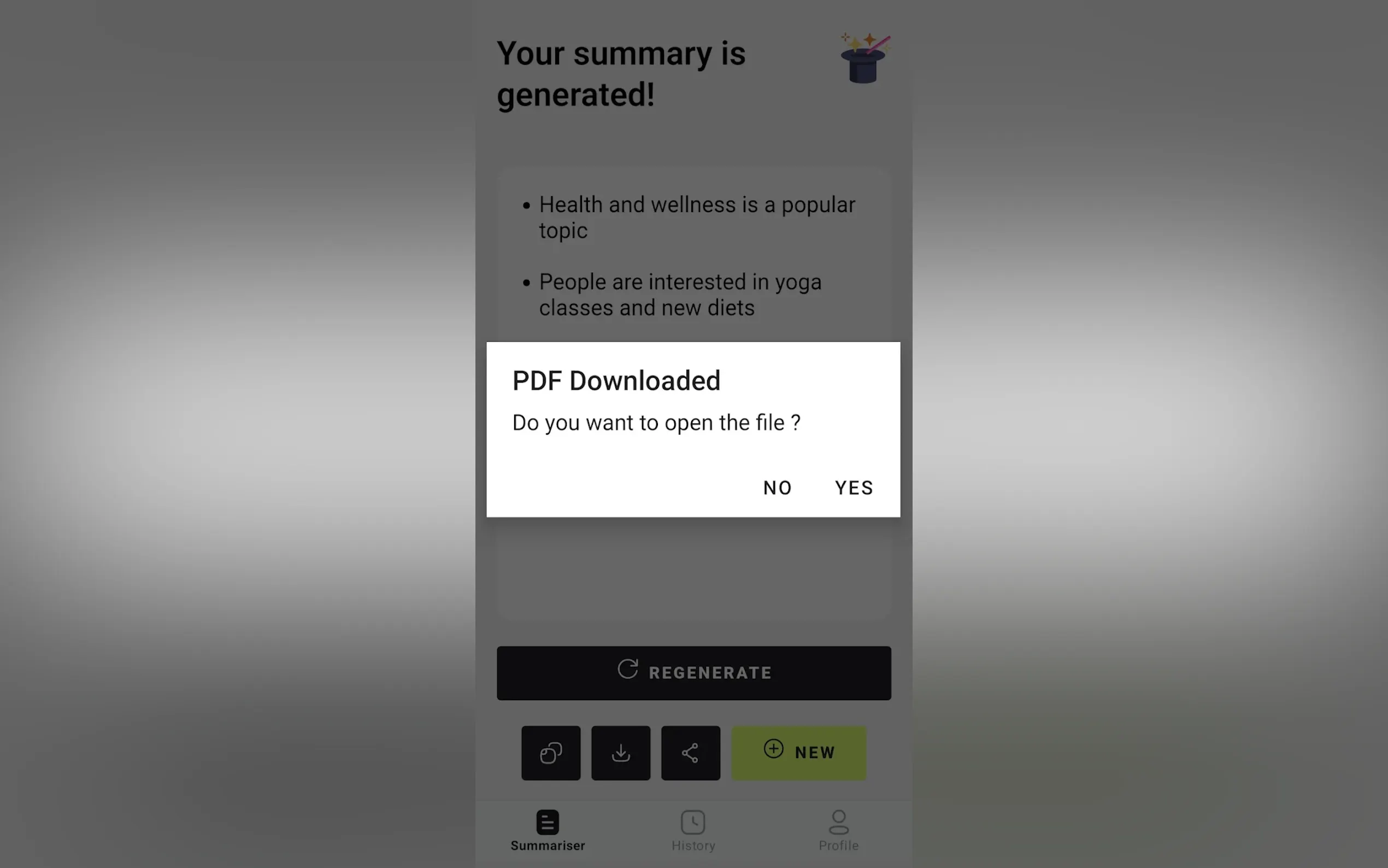 Screenshot 7 of AI Text, PDF Summarizer