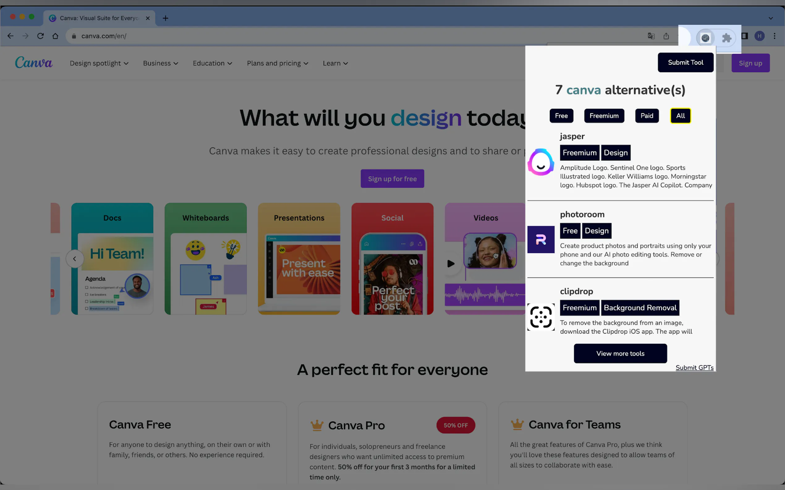 Screenshot 5 of AI Tools Alternatives: Chrome Extension