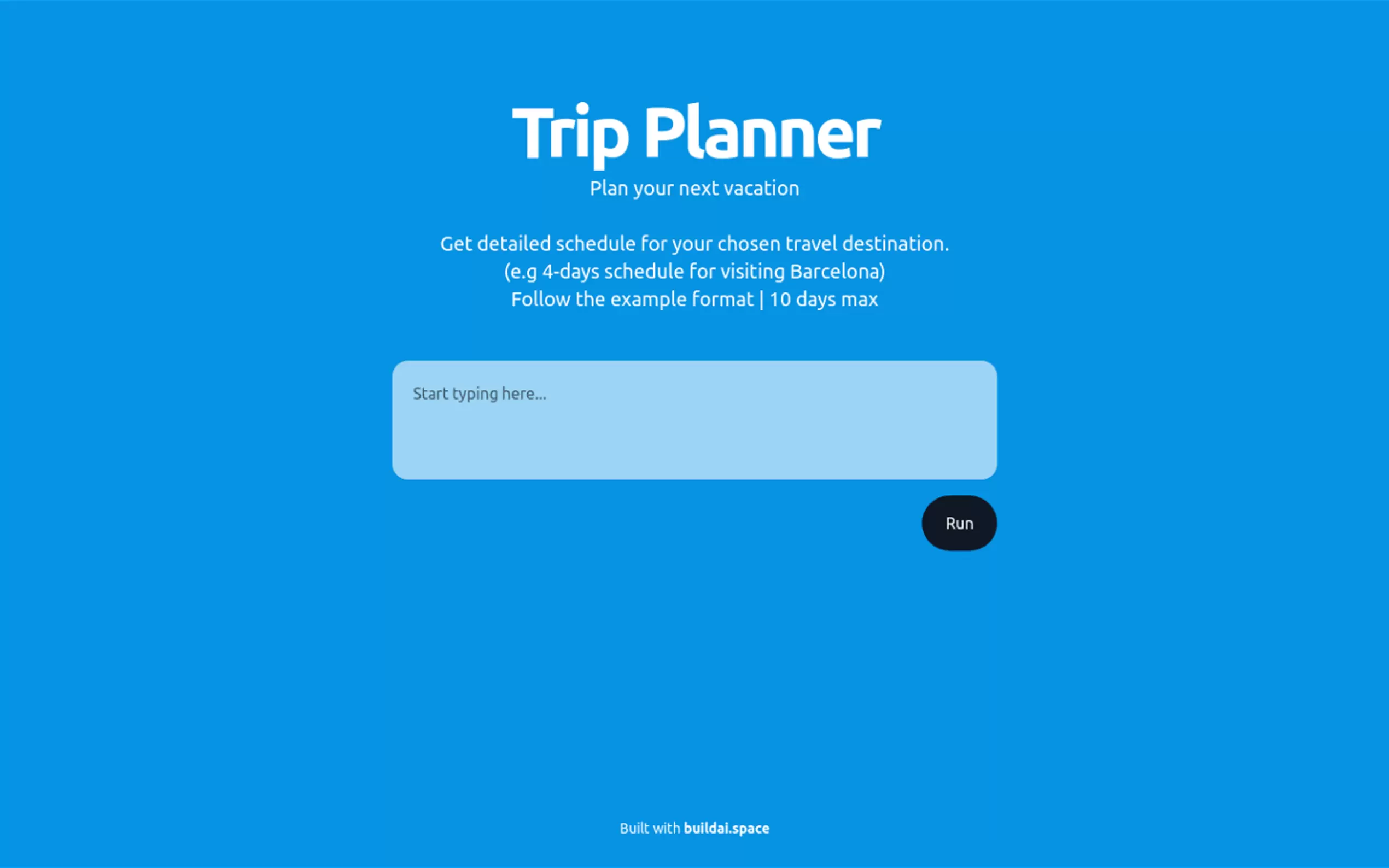 AI Trip Planner