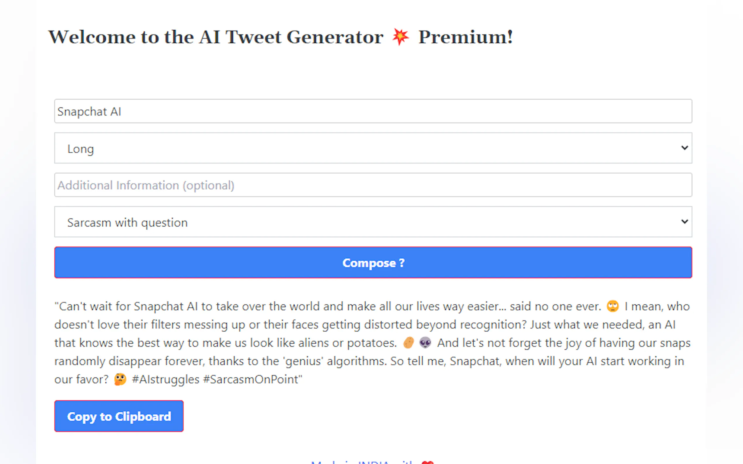 Screenshot 2 of AI Tweet Generator by Talktails