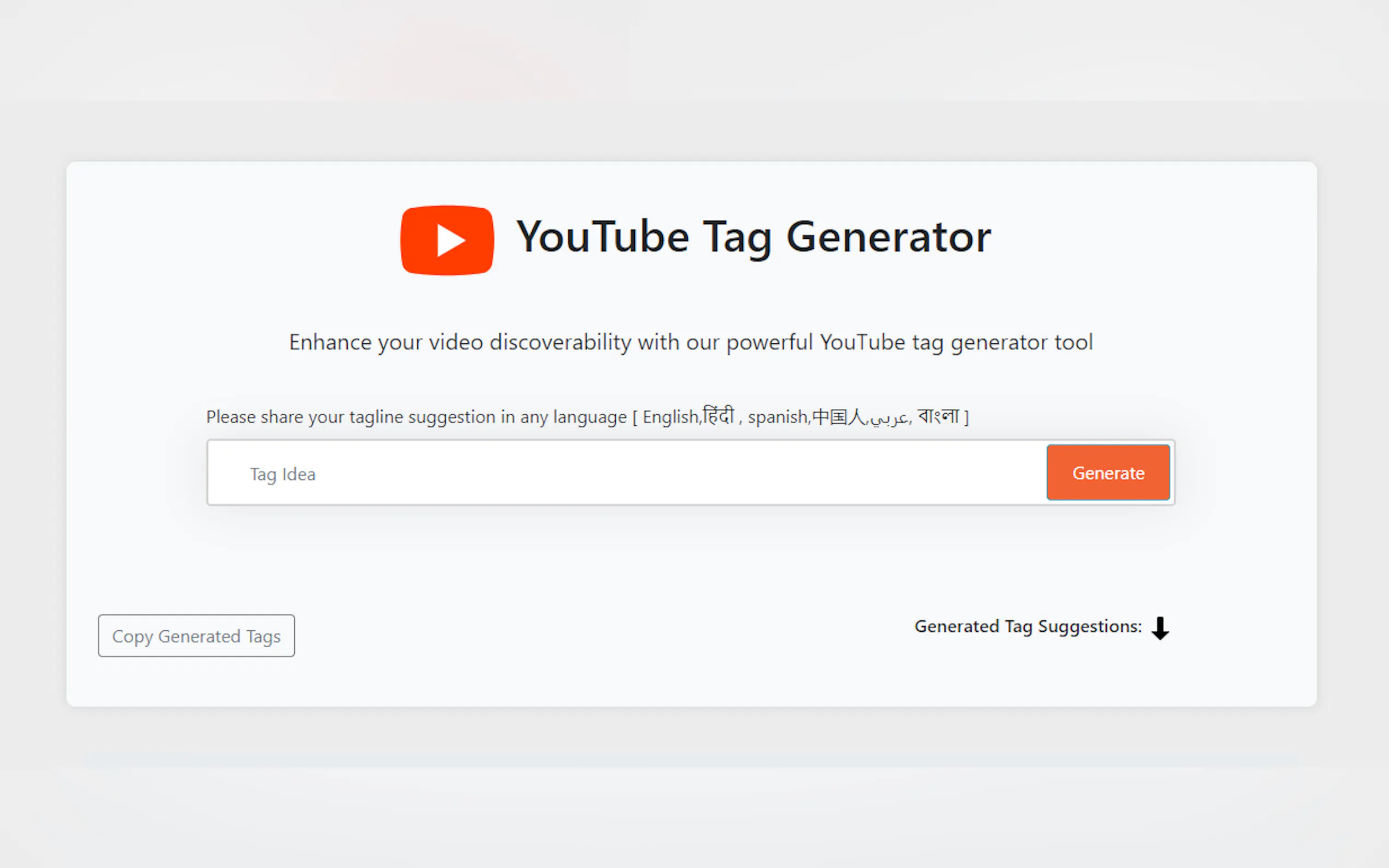 AI YouTube Tag Generator