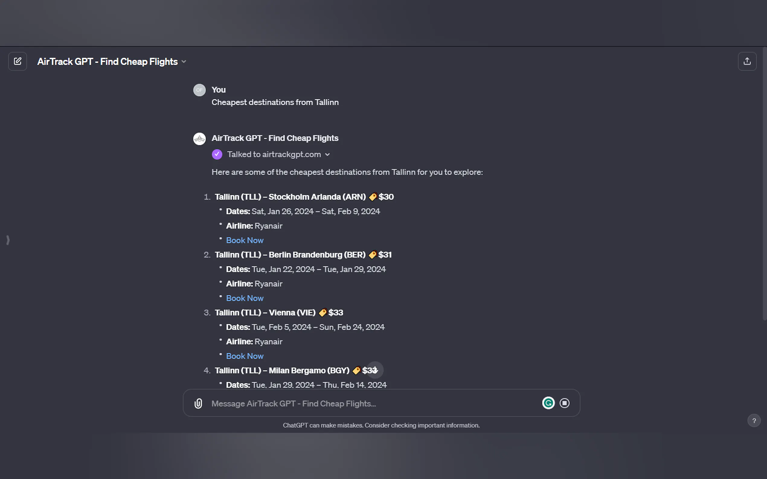 Screenshot 3 of AirTrack GPT