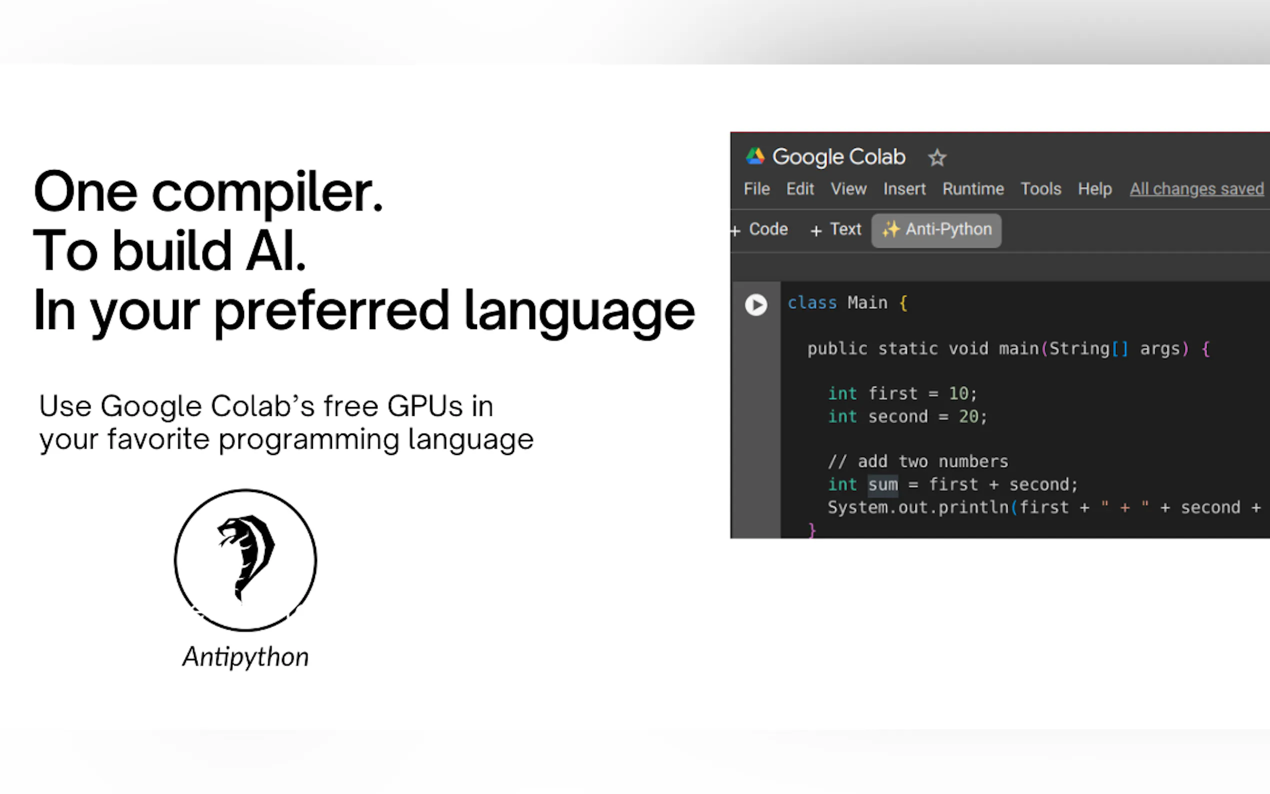 AntiPython AI Compiler for Colab 