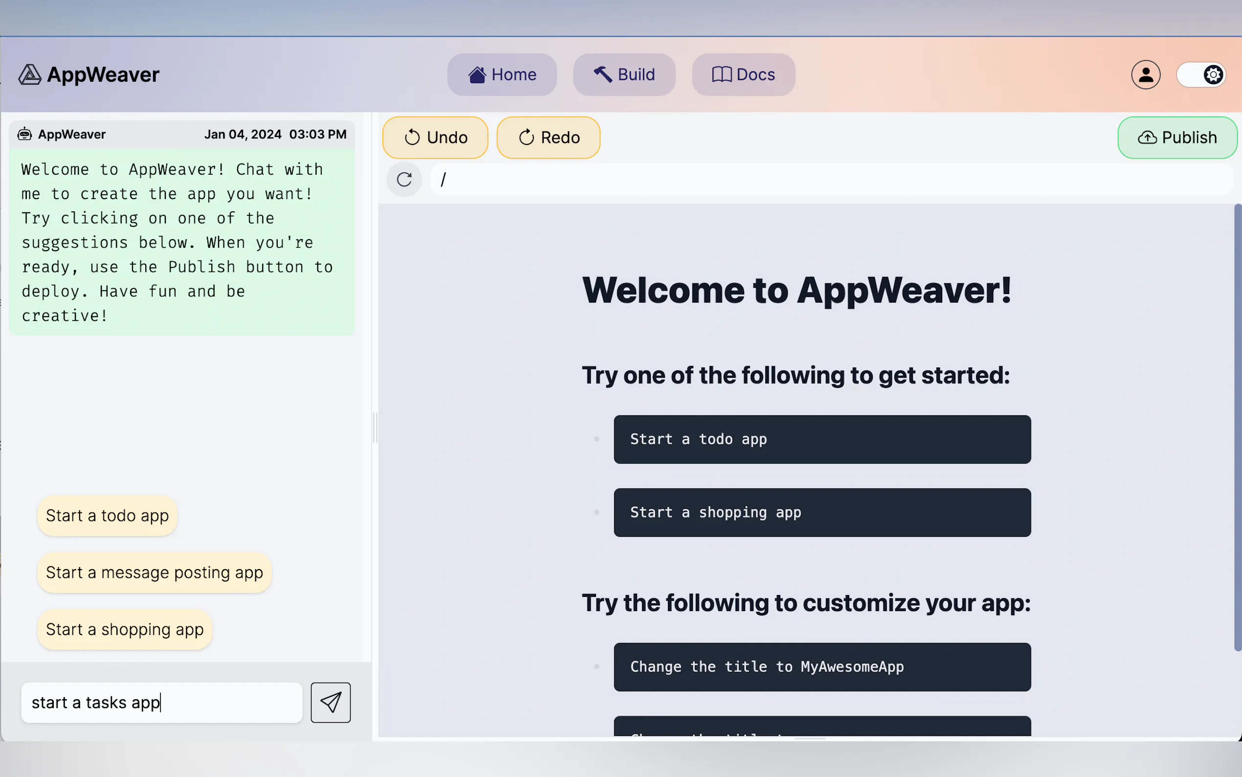 Screenshot 3 of AppWeaver