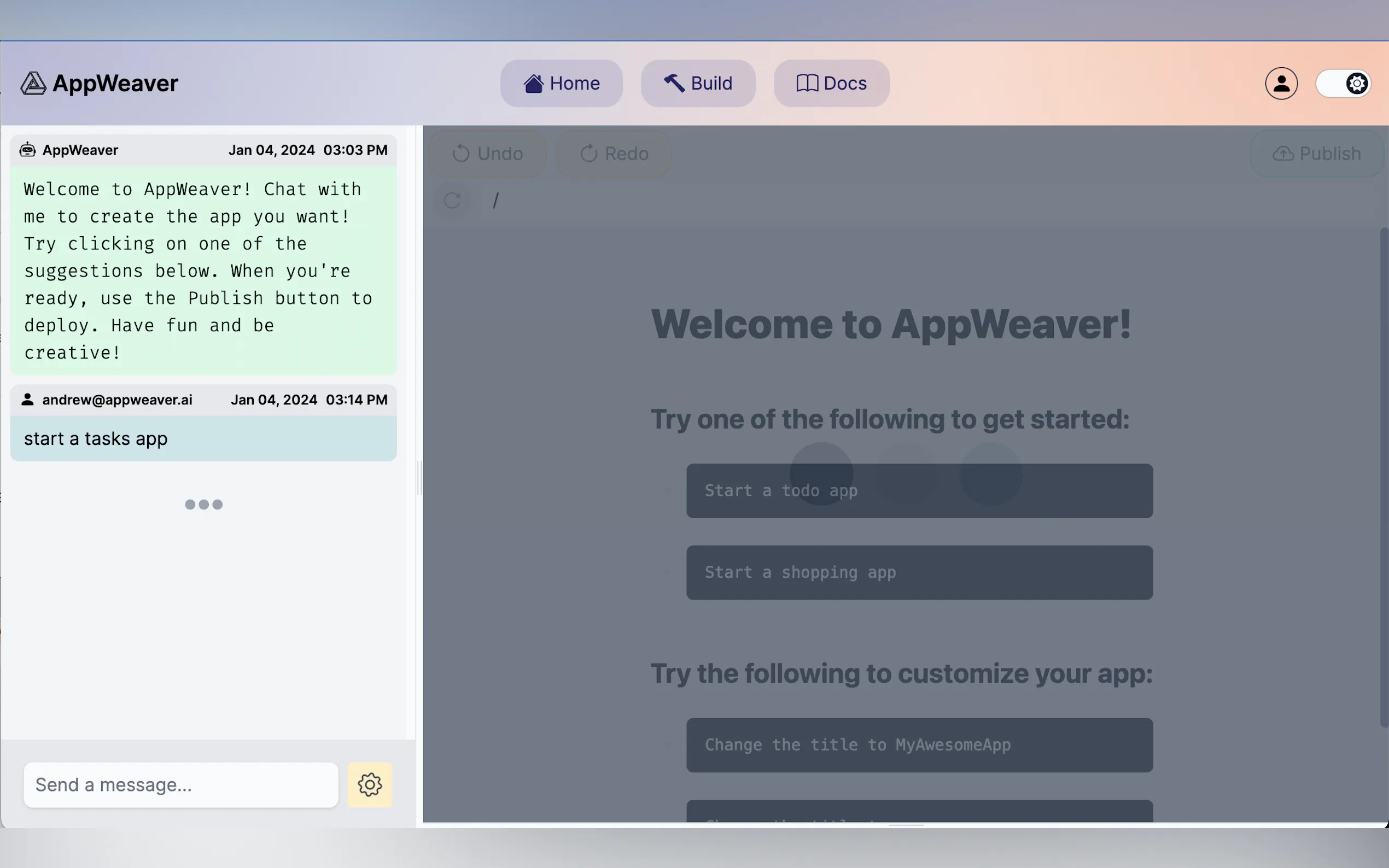 Screenshot 4 of AppWeaver