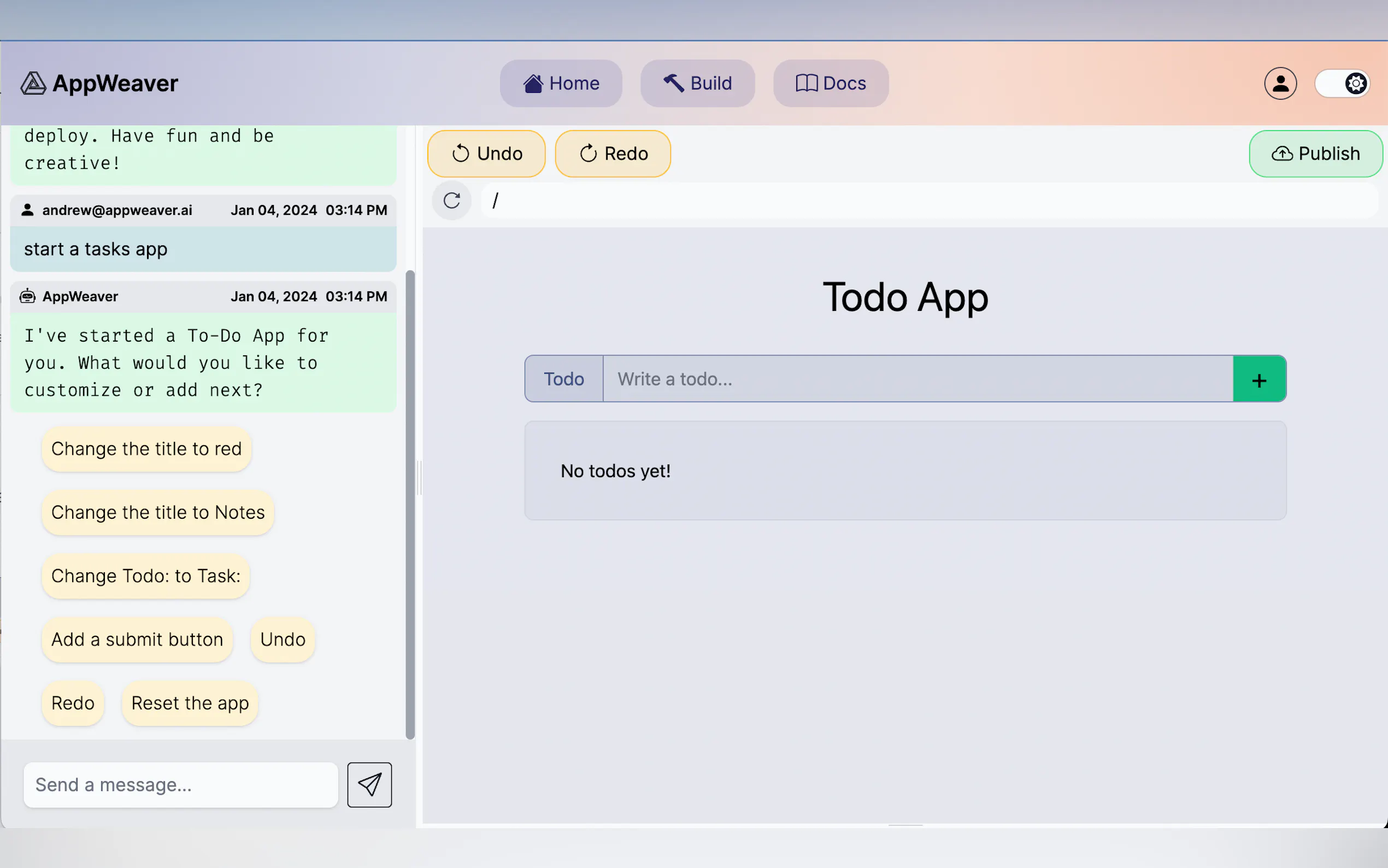 Screenshot 5 of AppWeaver