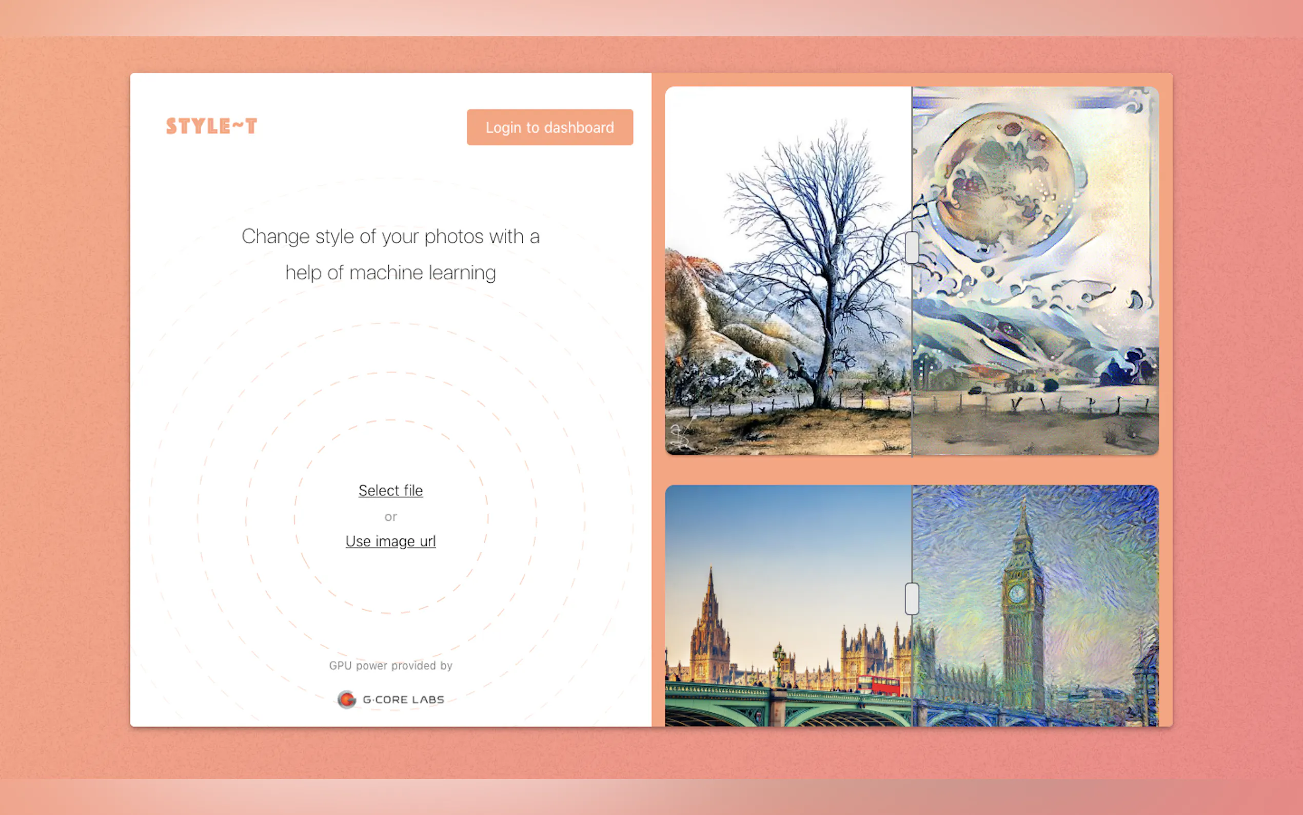 Artistic Style Transfer online