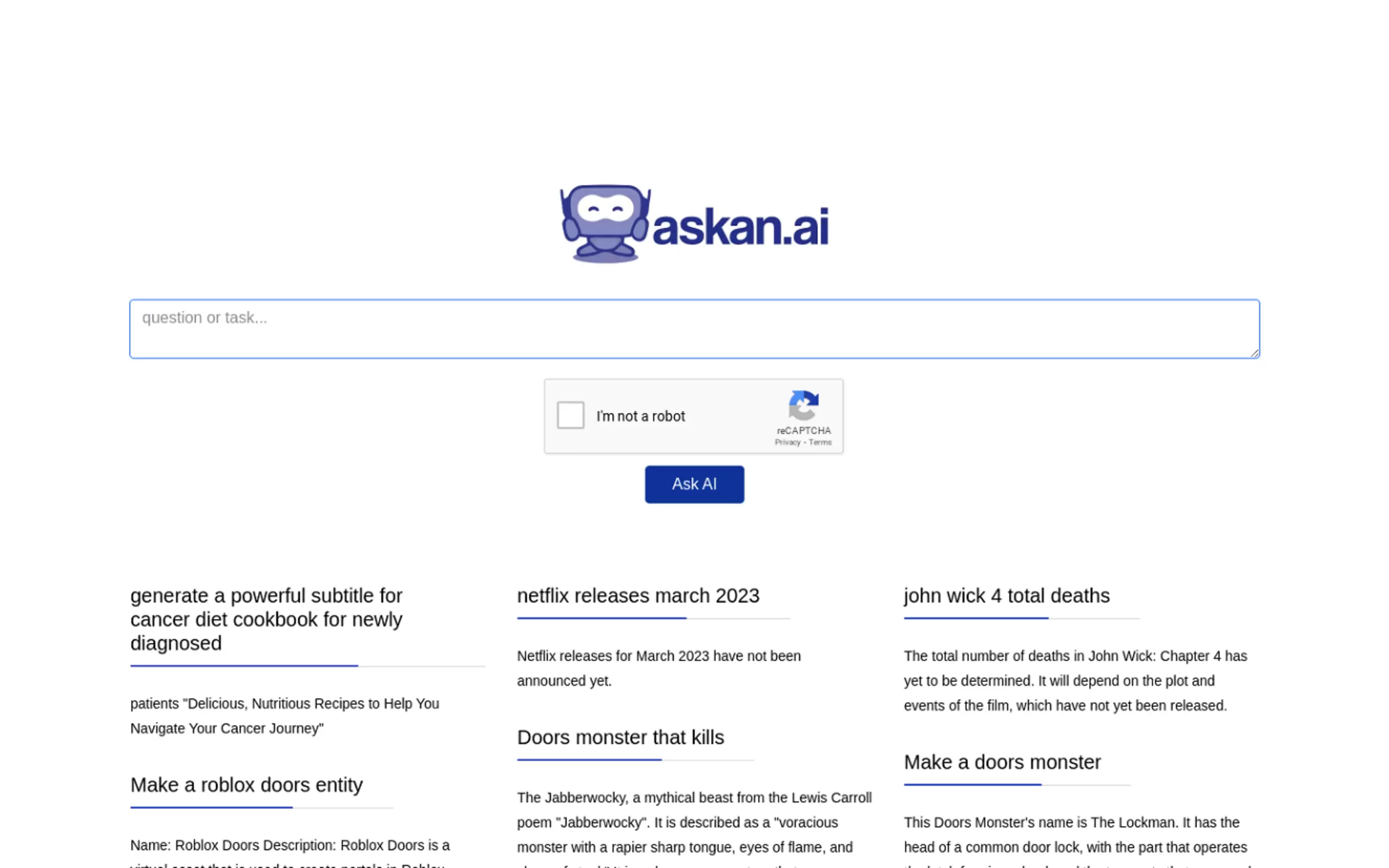 Ask an AI