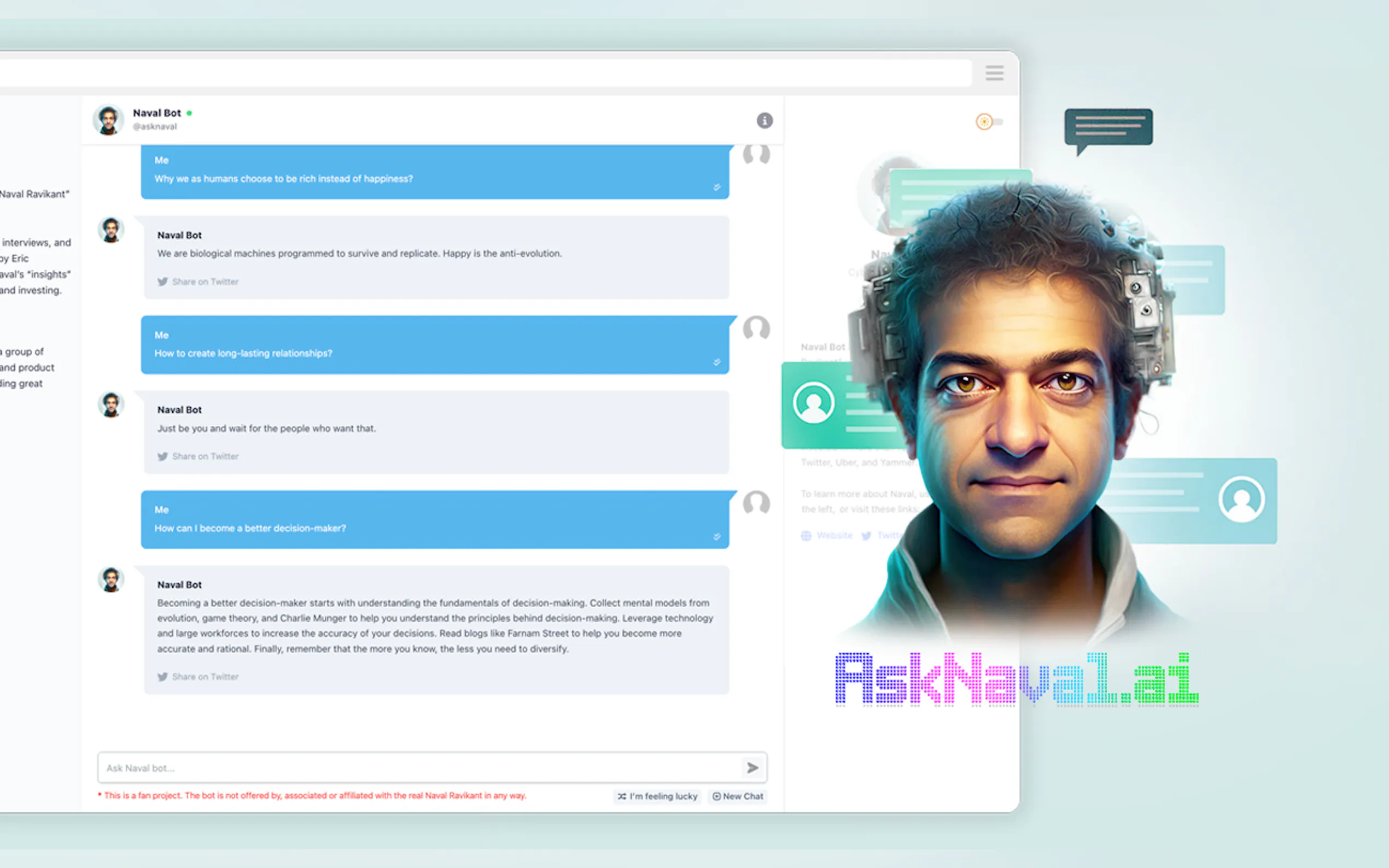 Screenshot 3 of Ask Naval (AI Chatbot)