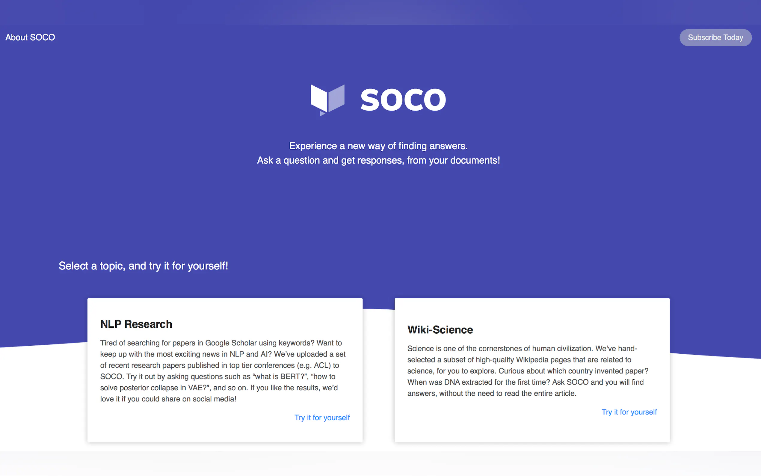 Ask SOCO AI