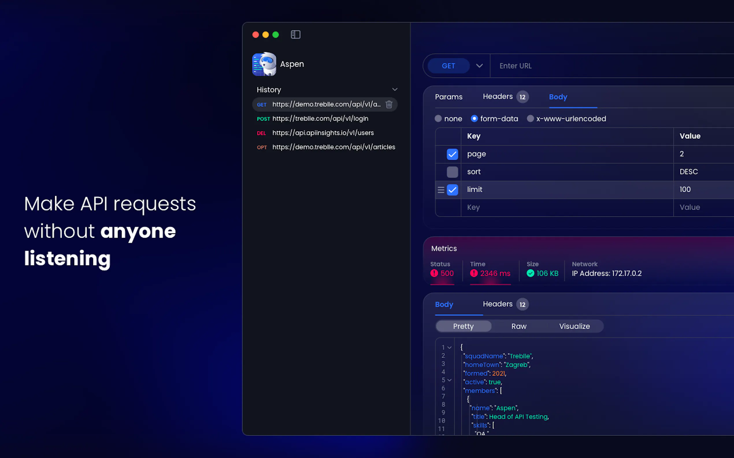 Screenshot 4 of Aspen - API Testing for macOS