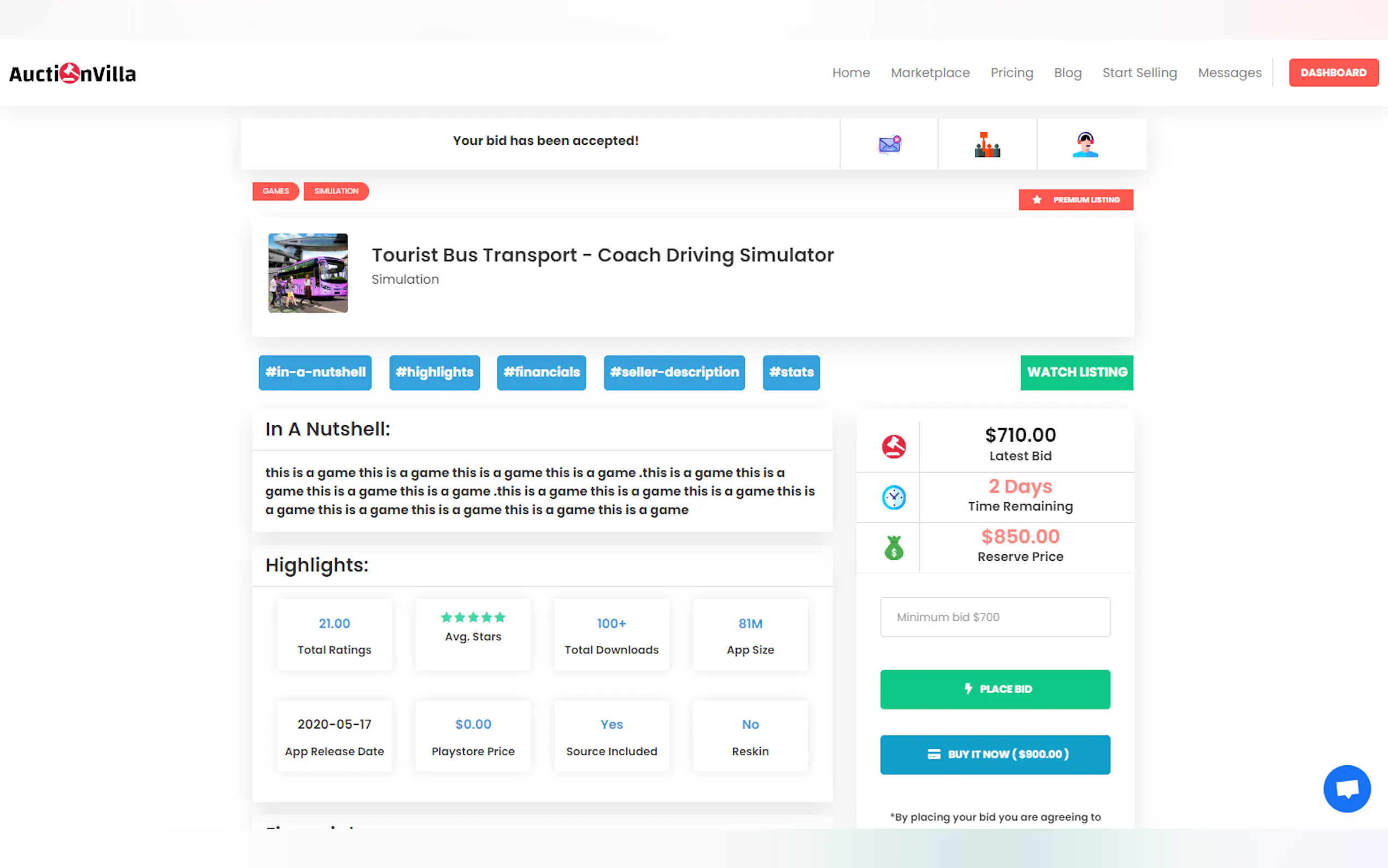 Screenshot 8 of AuctionVilla.IO