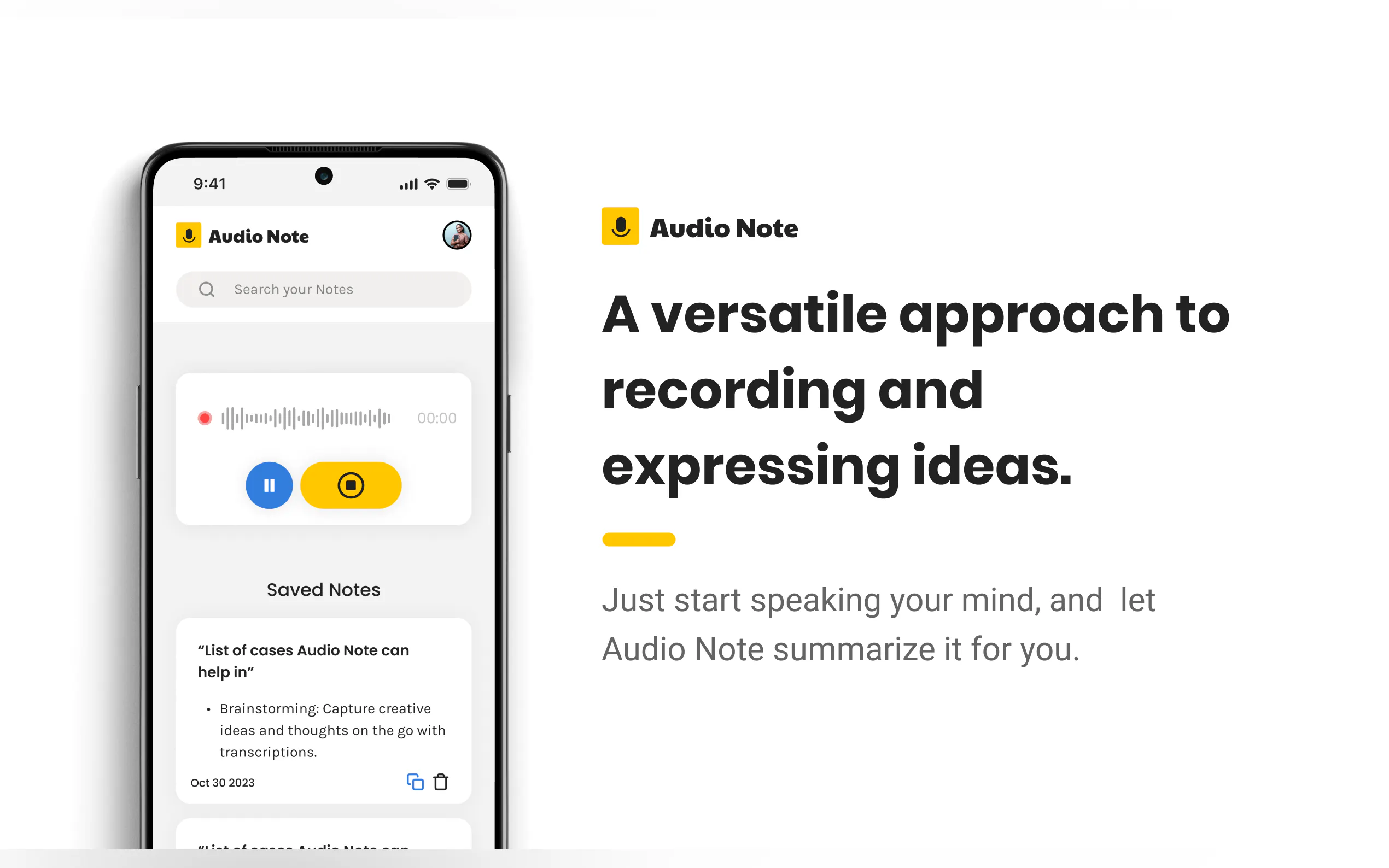 Screenshot 2 of Audio Notes AI