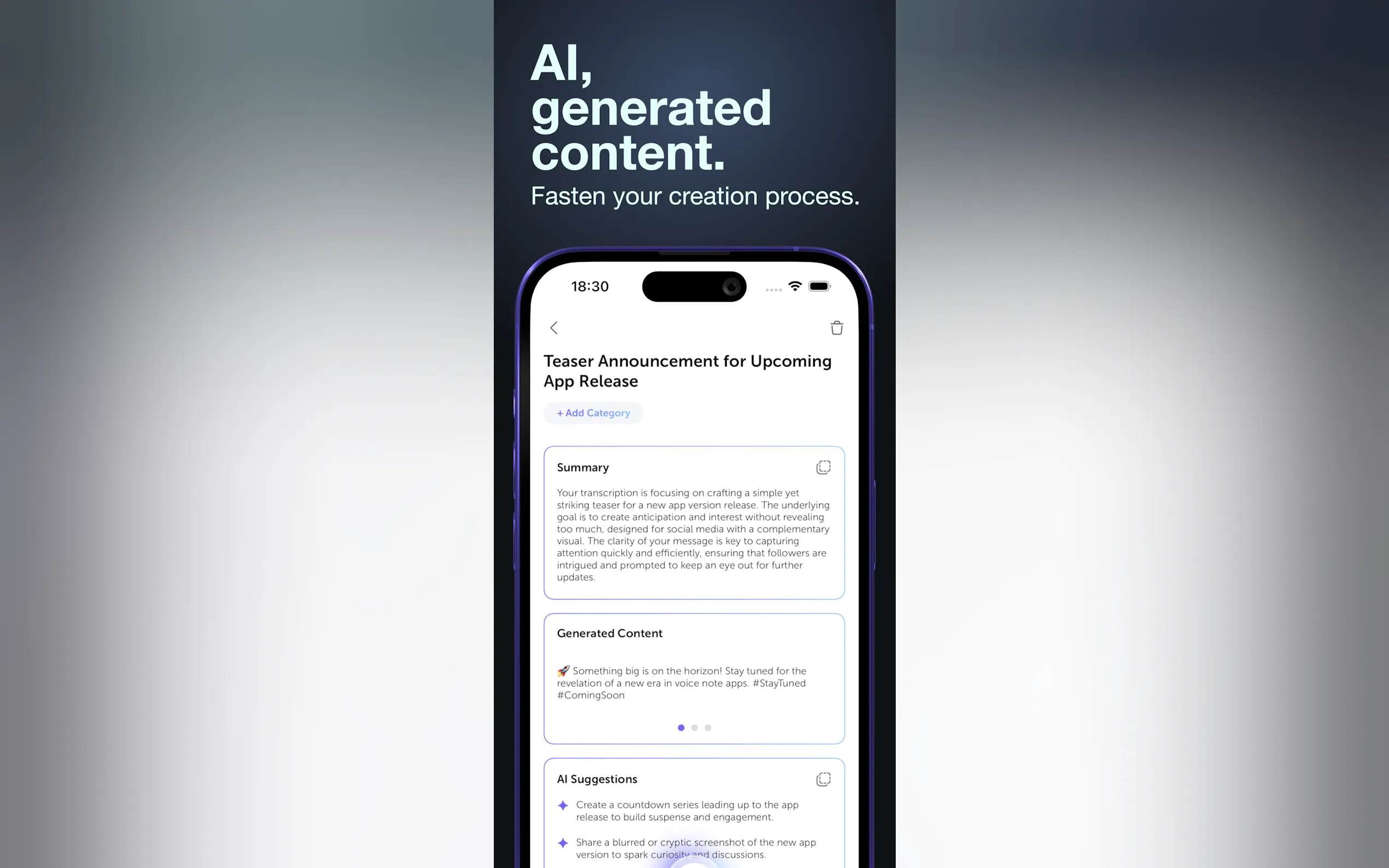 Screenshot 2 of Auro: AI Social Post Assistant