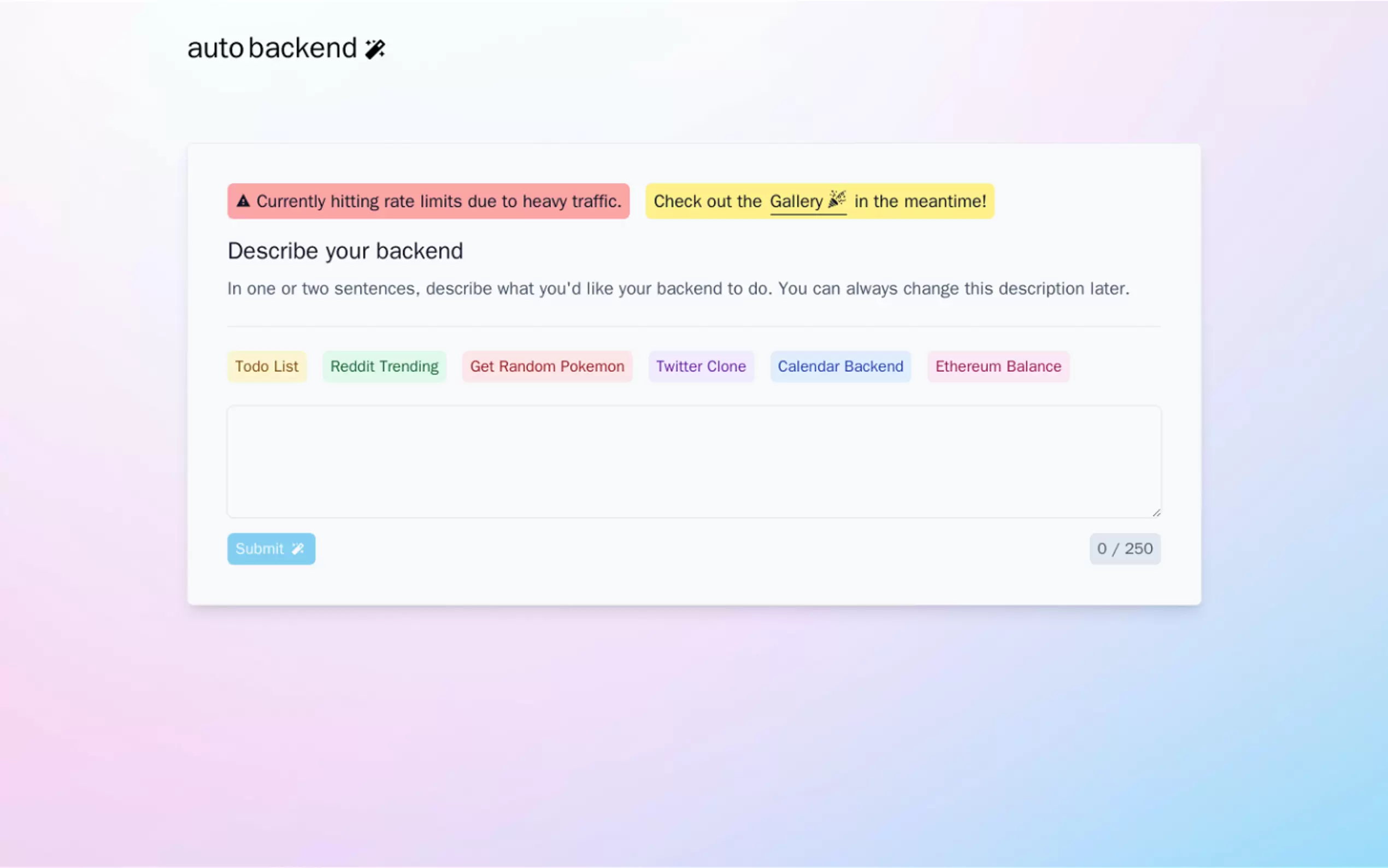 Auto Backend