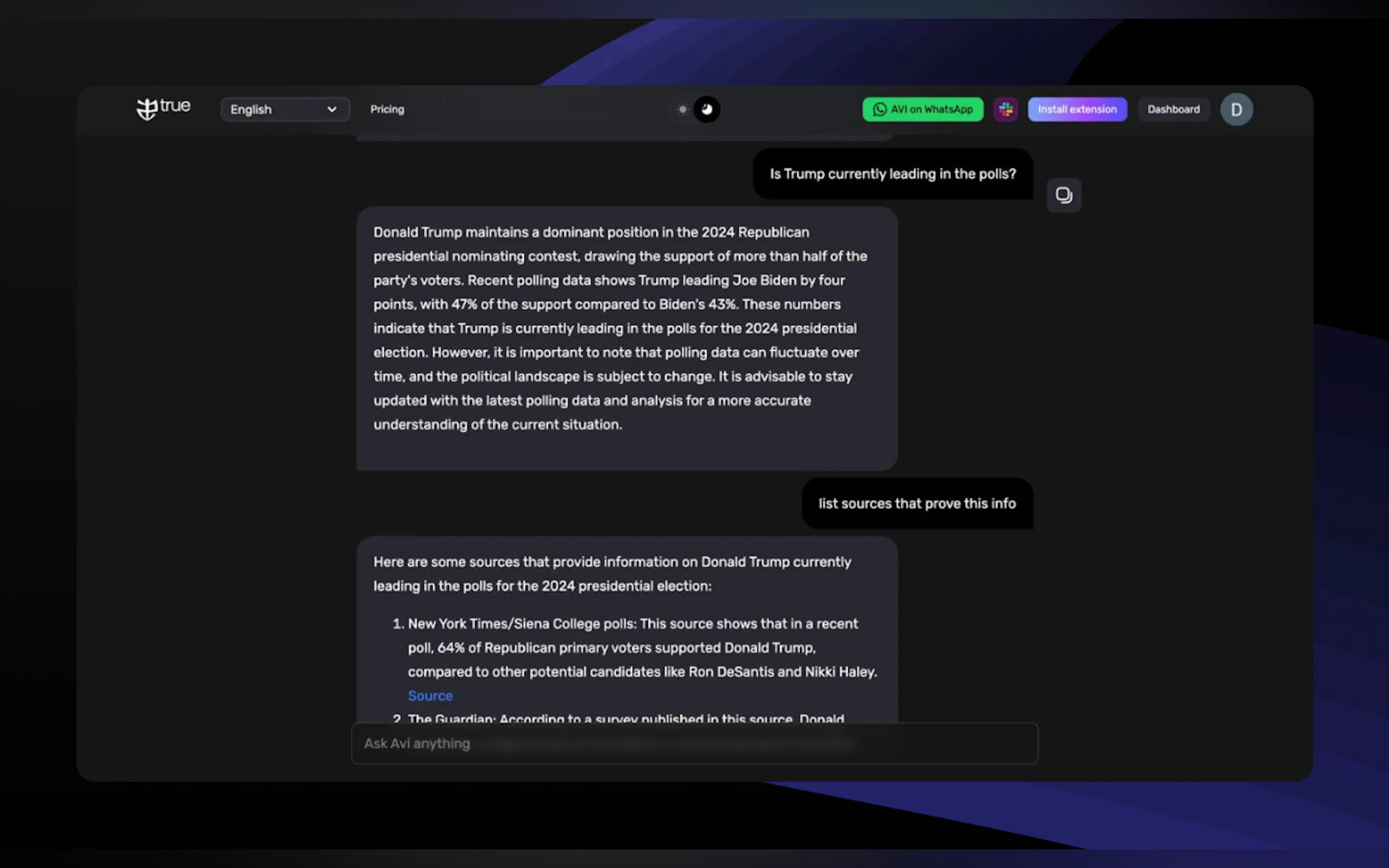 Screenshot 4 of AVI by True AI