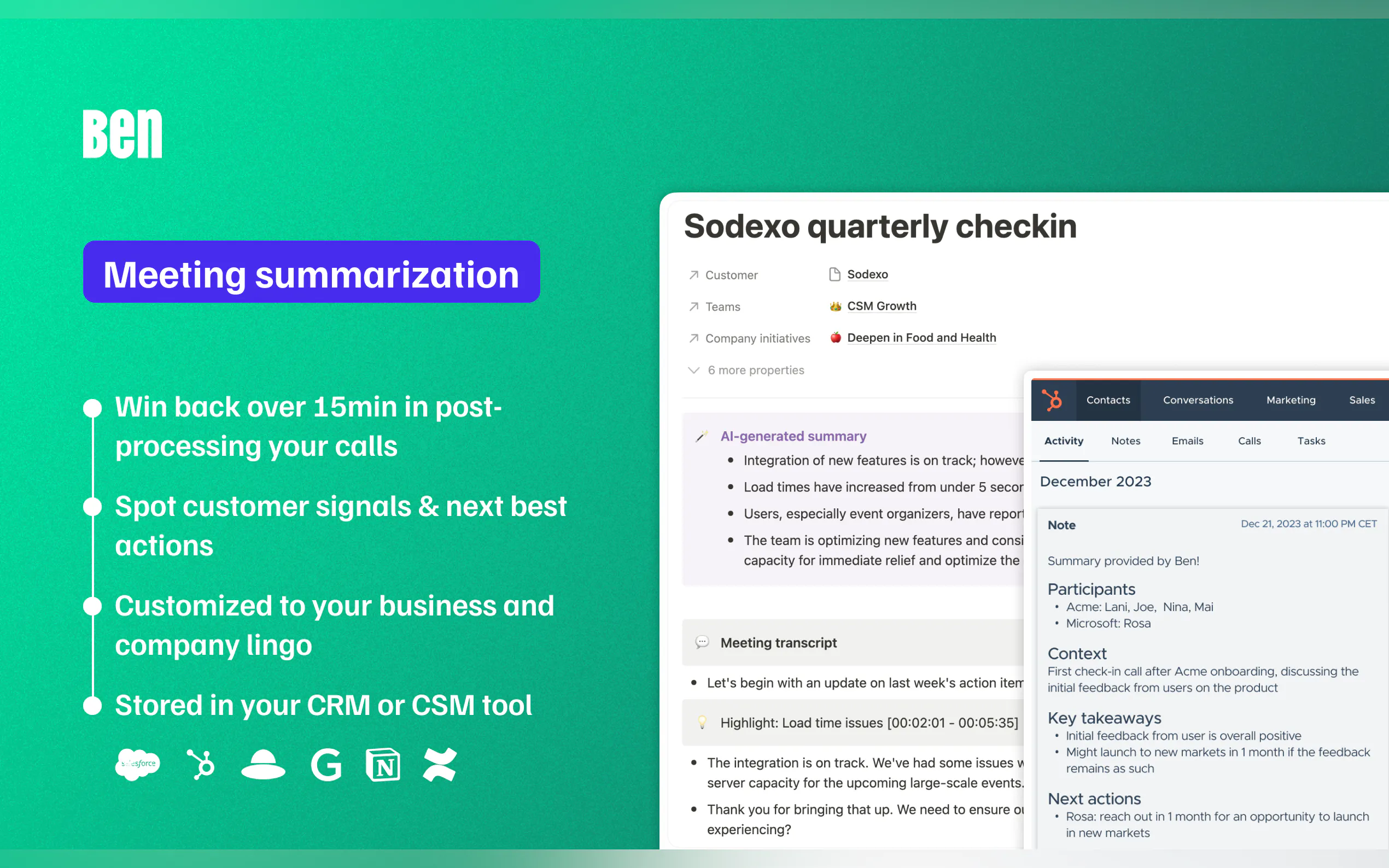 Screenshot 3 of BEN - Gong for CSM teams!