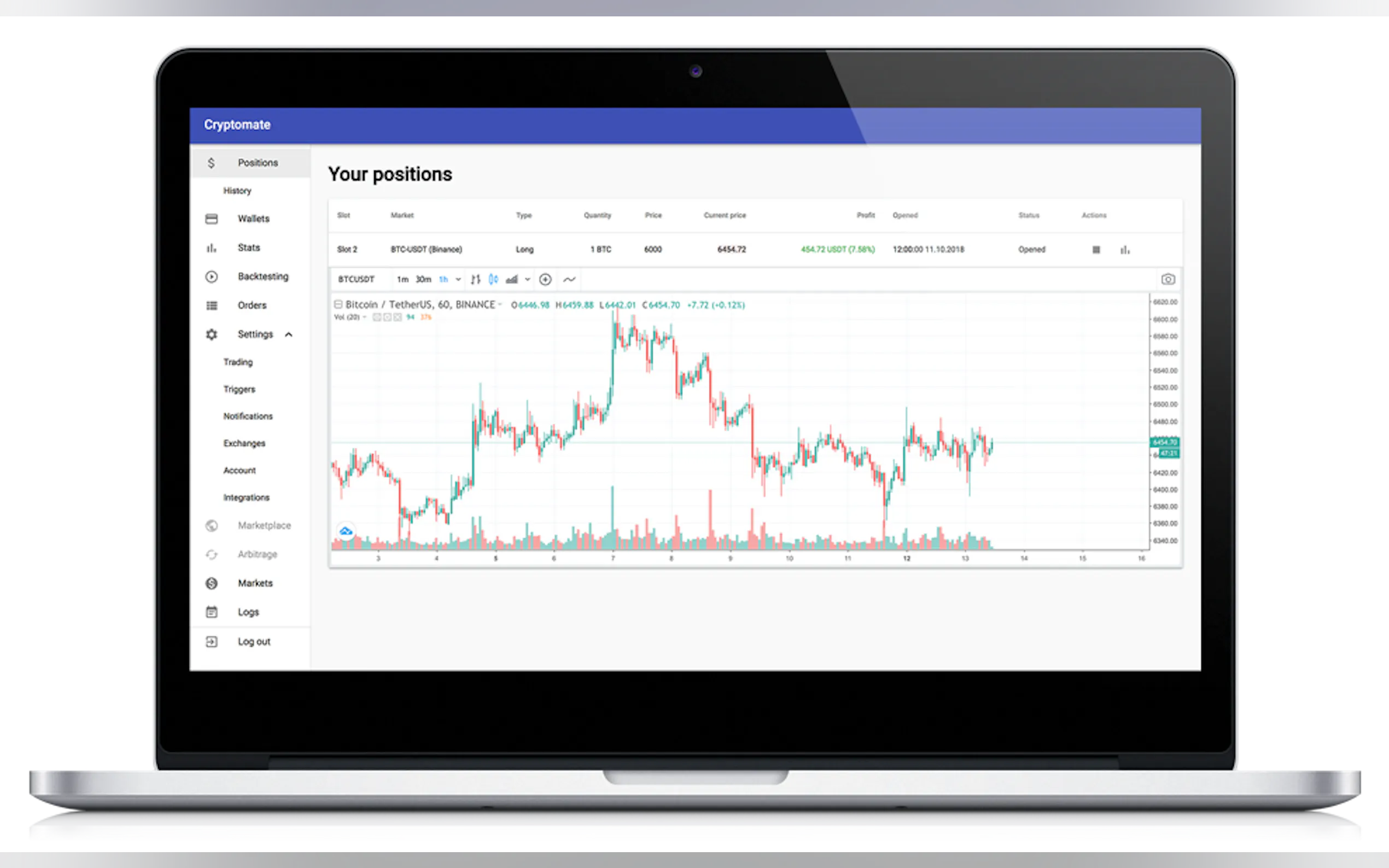 Screenshot 2 of Bitmex trading bot