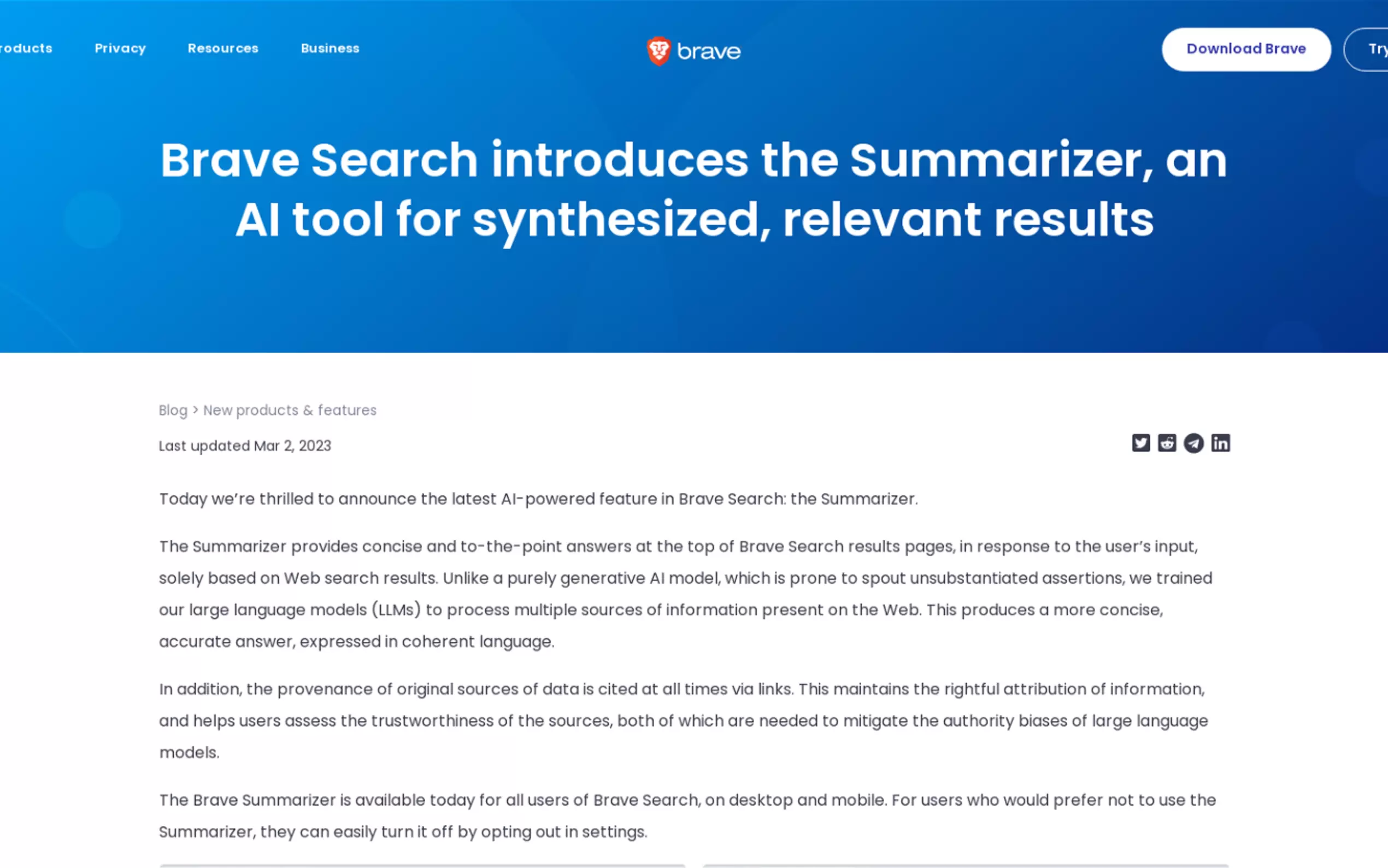 Brave Search Summarizer