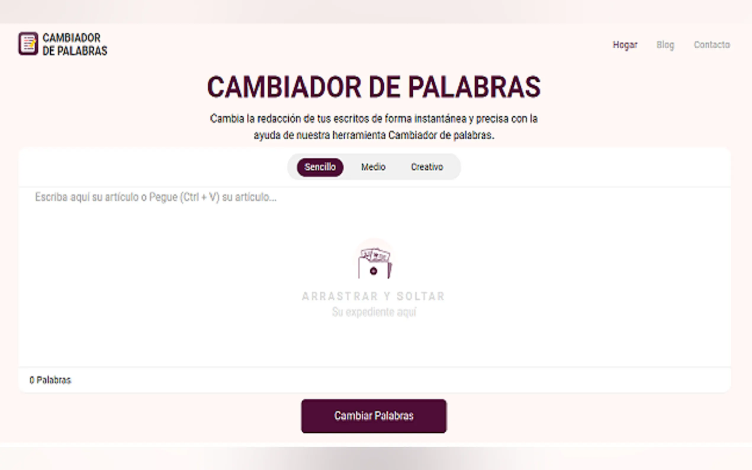 Cambiador De Palabras