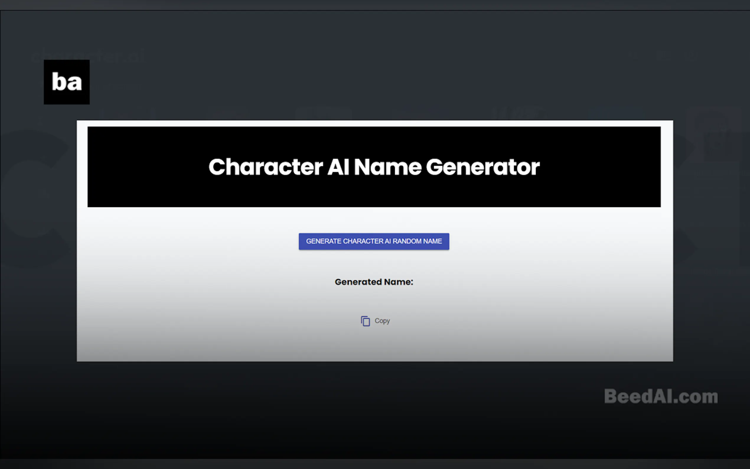 Screenshot 2 of Character AI Name Generator