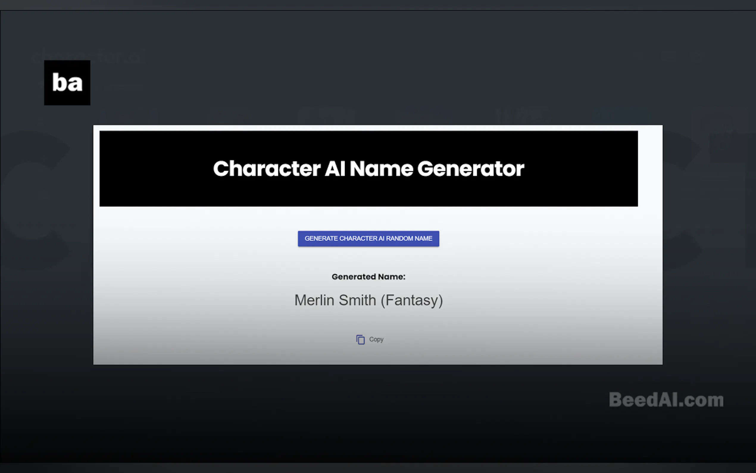 Screenshot 3 of Character AI Name Generator