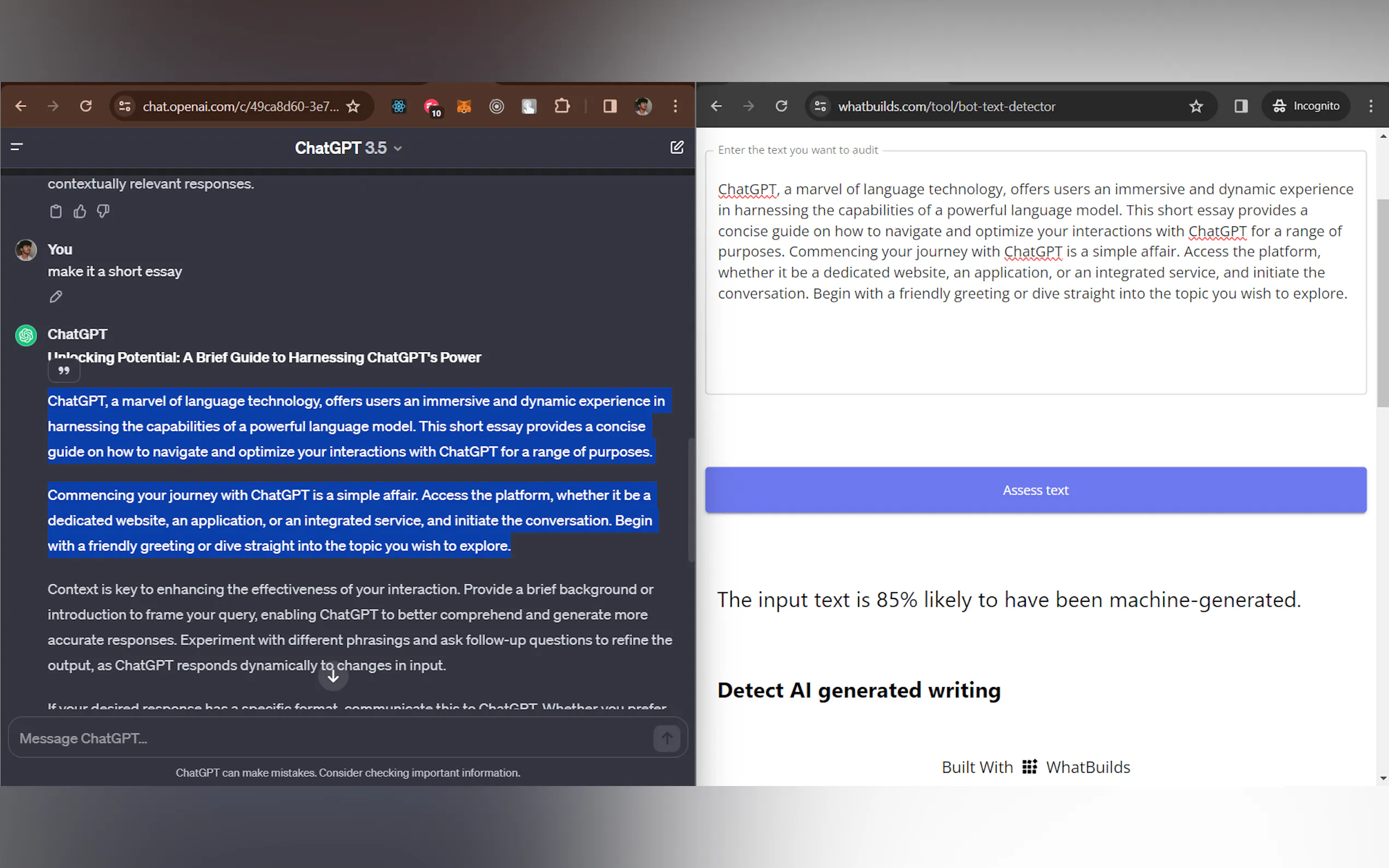 ChatGpt Content Detector 