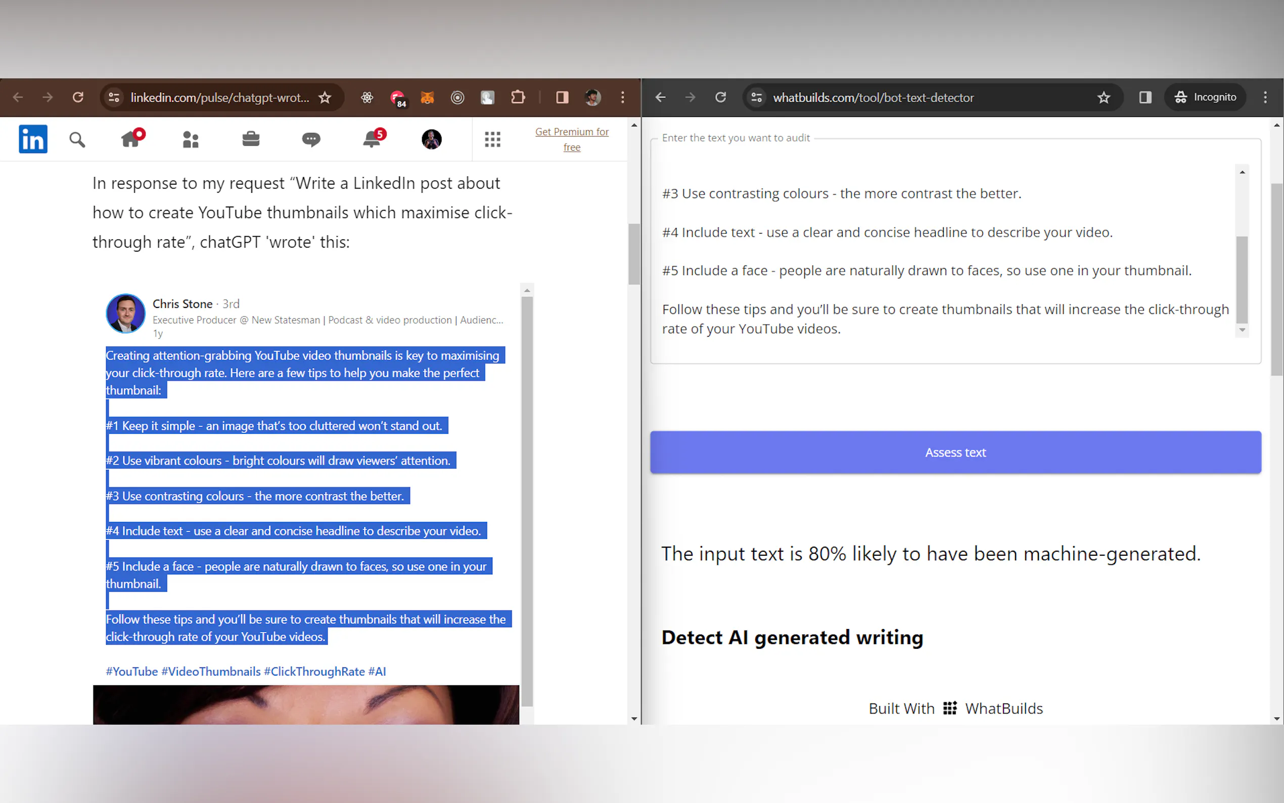 Screenshot 3 of ChatGpt Content Detector 