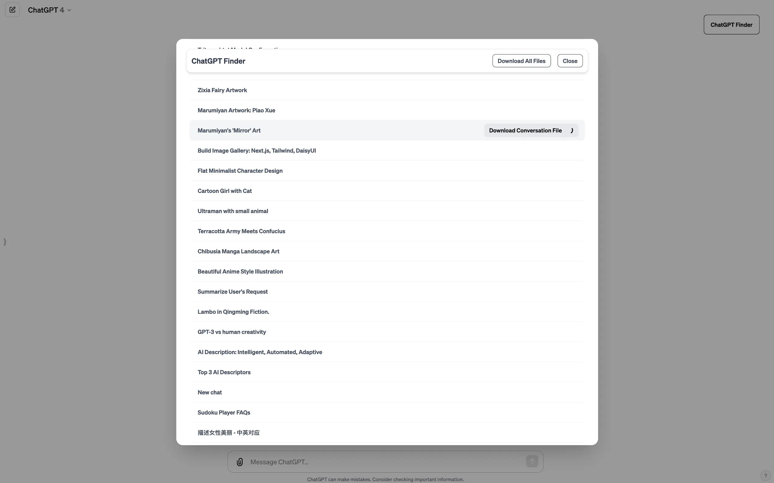 ChatGPT Finder