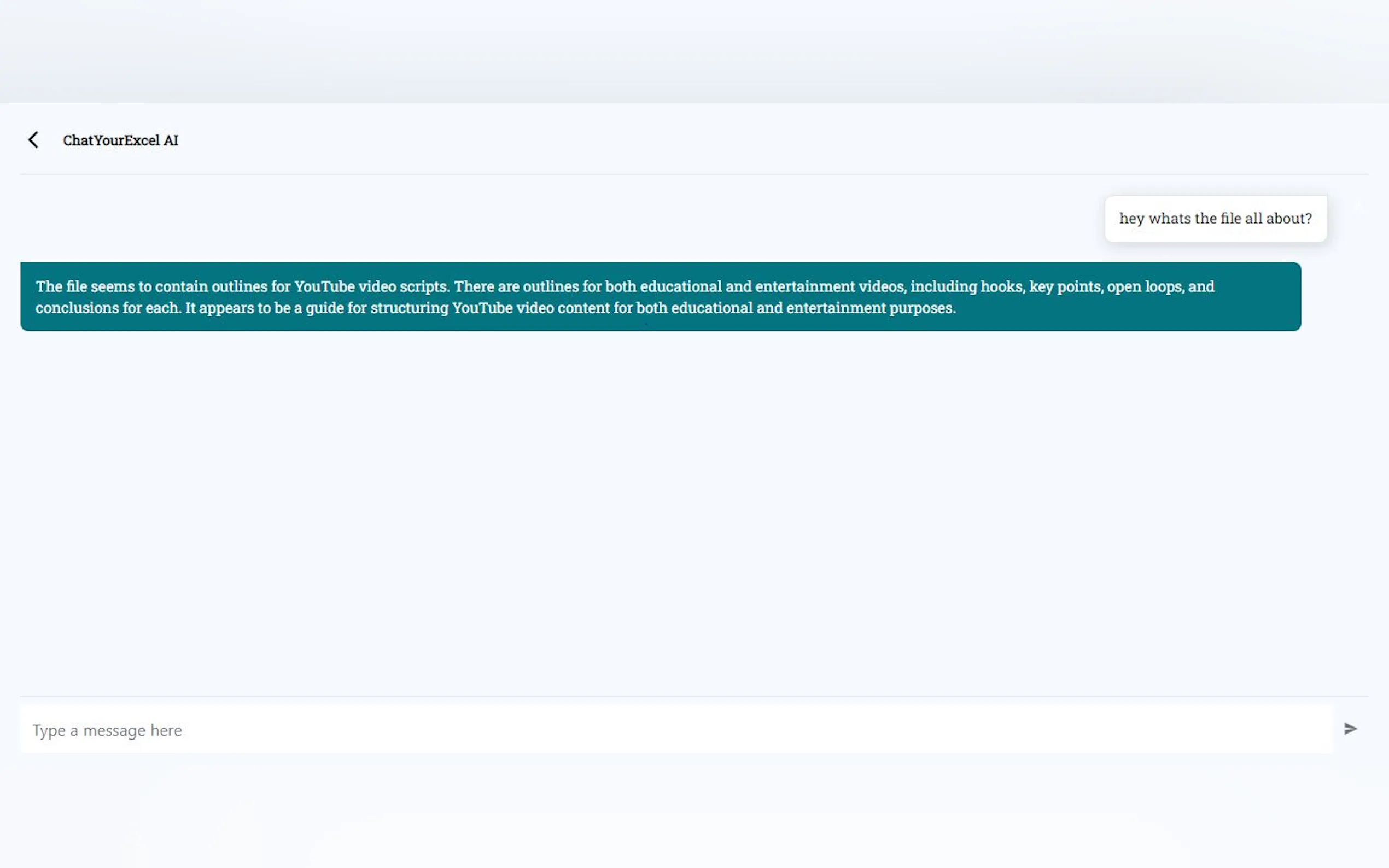 Screenshot 3 of ChatYourExcel