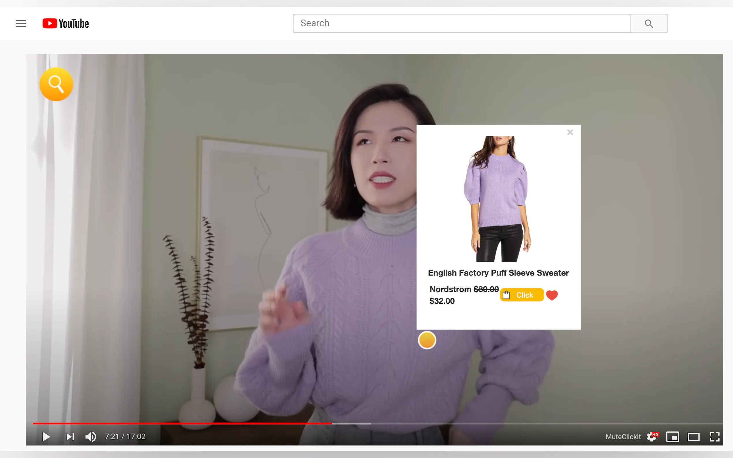 Screenshot 3 of Clickit - Shop on Youtube with 1 Click