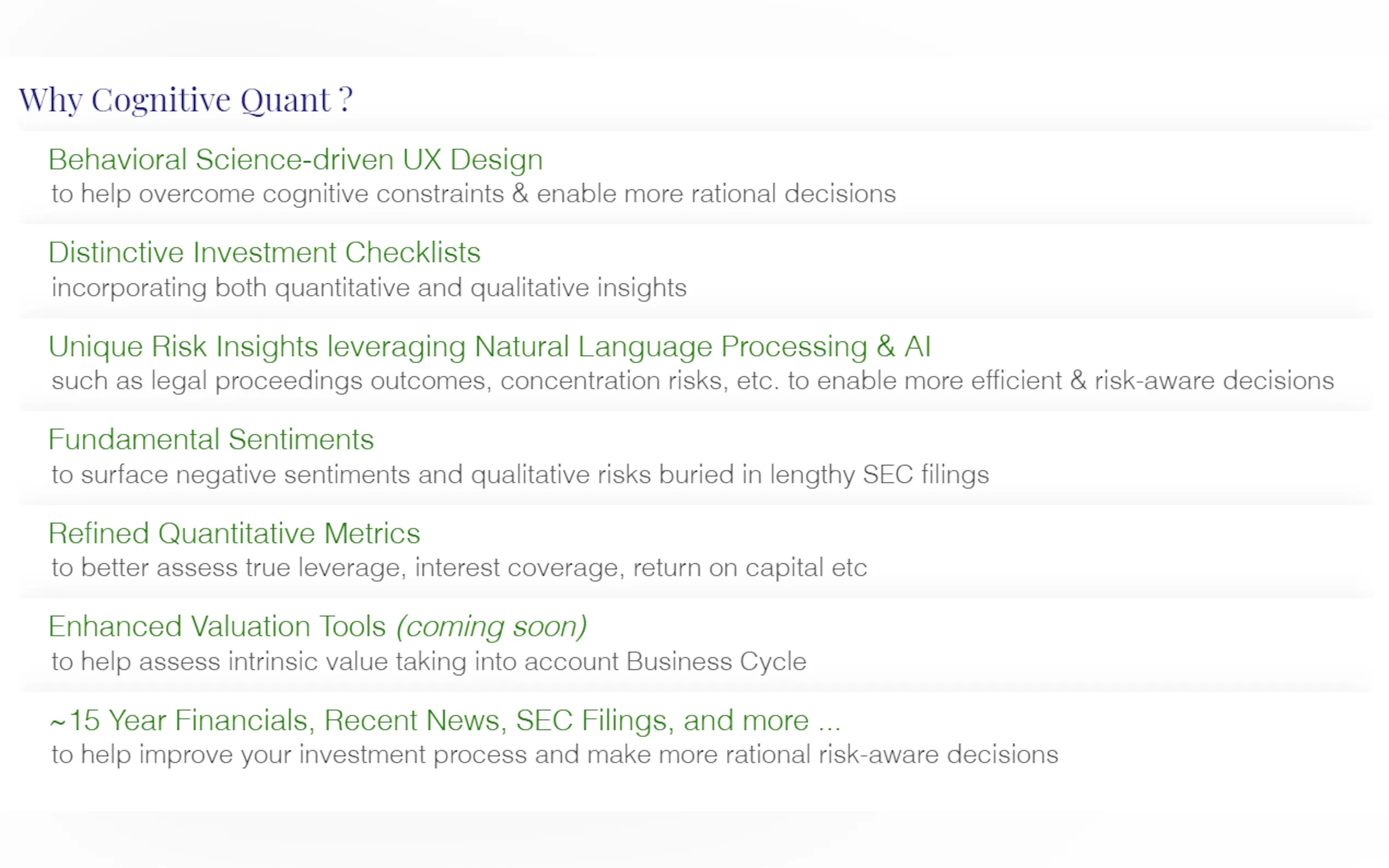 Screenshot 2 of Cognitive Quant